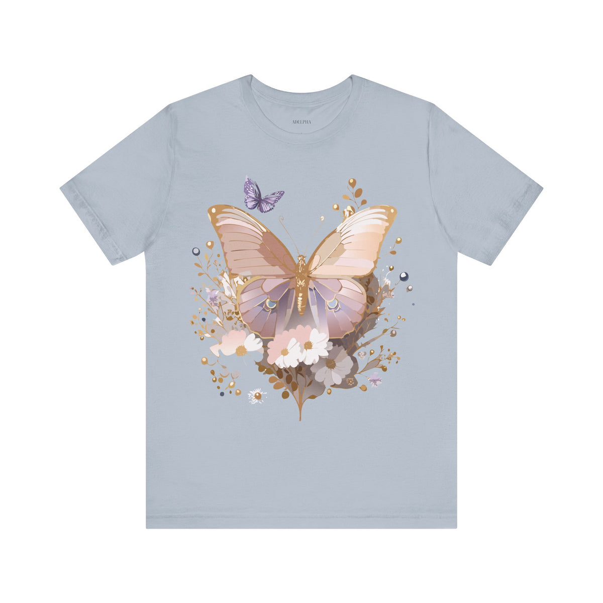 Butterfly Graphic Unisex Cotton Bella+Canvas Tee with Art Design n76