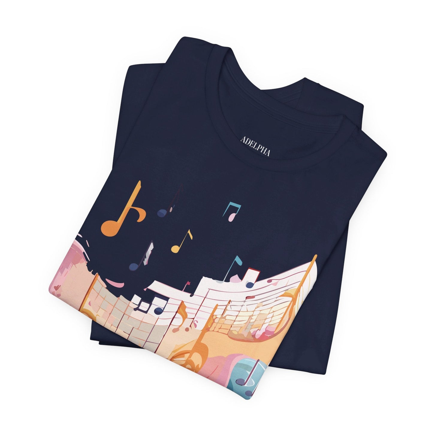Music Graphic Unisex 100 Cotton Vintage Art with Musical Elements Tee 27