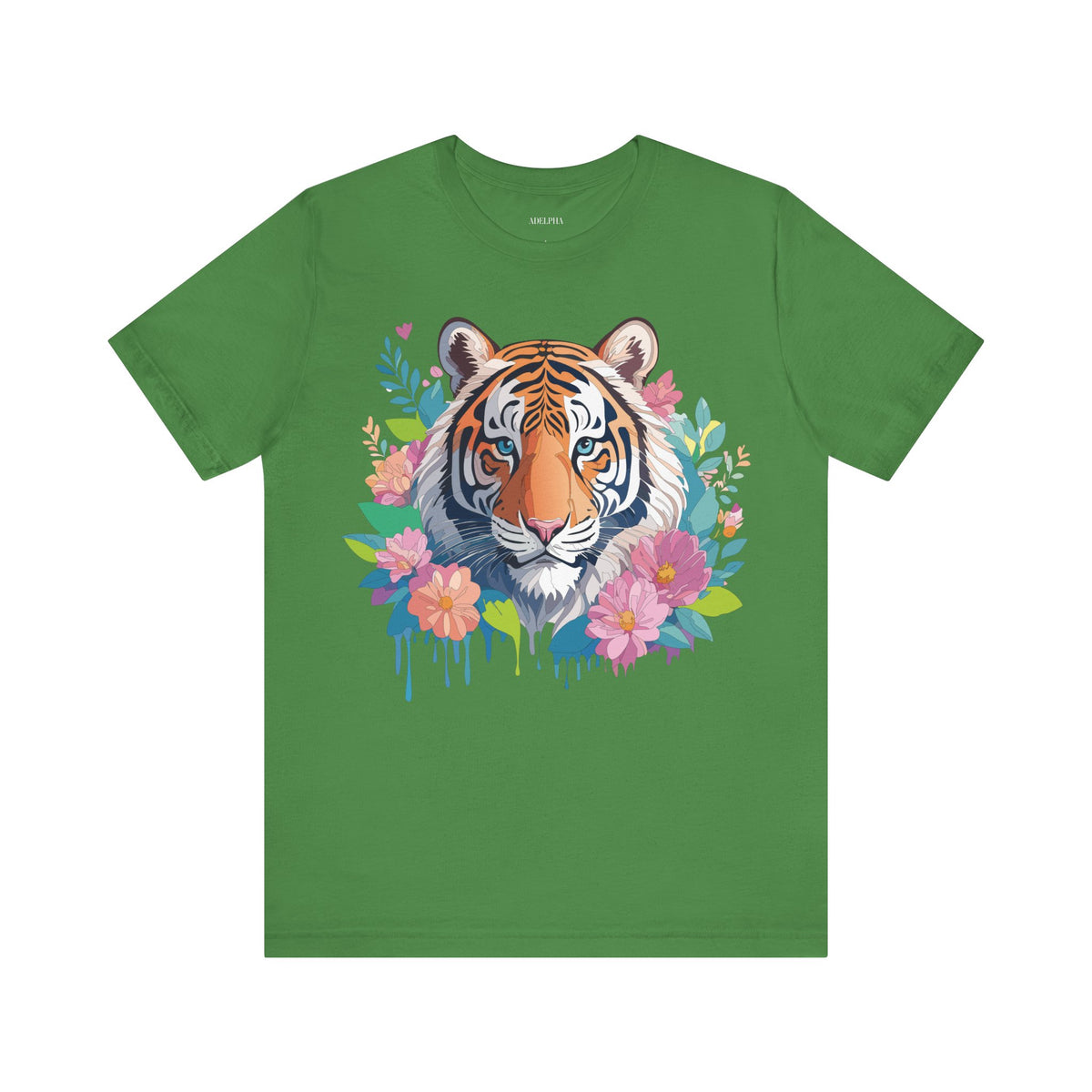 Tiger Graphic Unisex Cotton Bella+Canvas Tee with Art Animal Design e72