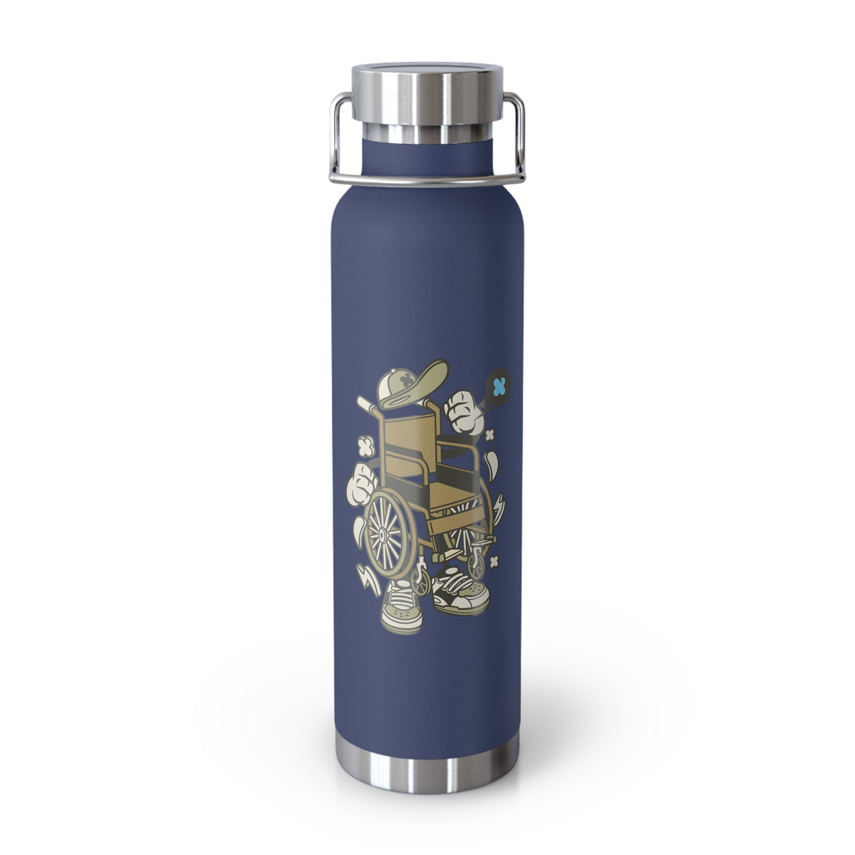 22oz Copper Insulated Water Bottle with Cartoon Design - CV43