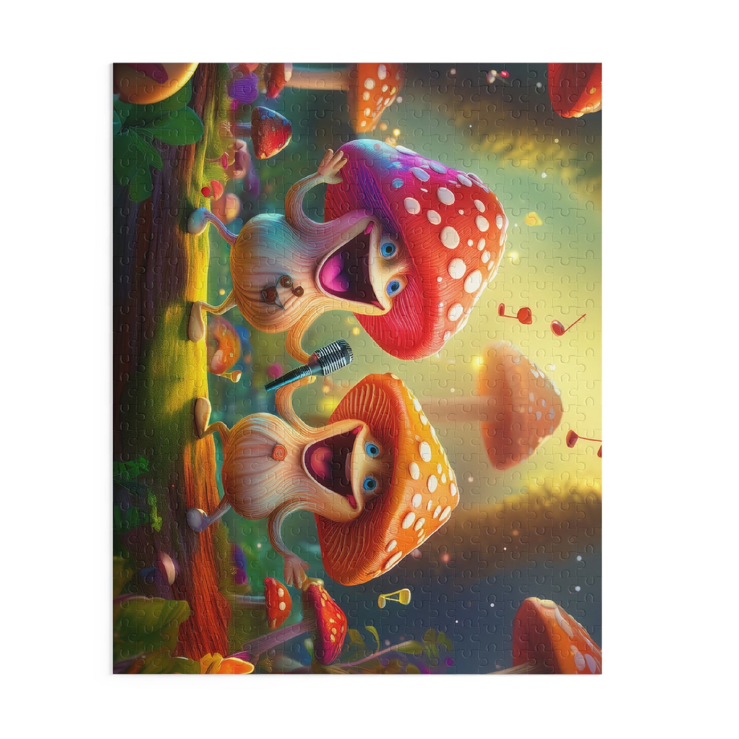 Mushrooms Puzzle 500-Chipboard Pieces in Box | Kids Puzzles Size: 16" x 20",  Ages 9+ and Family pn27