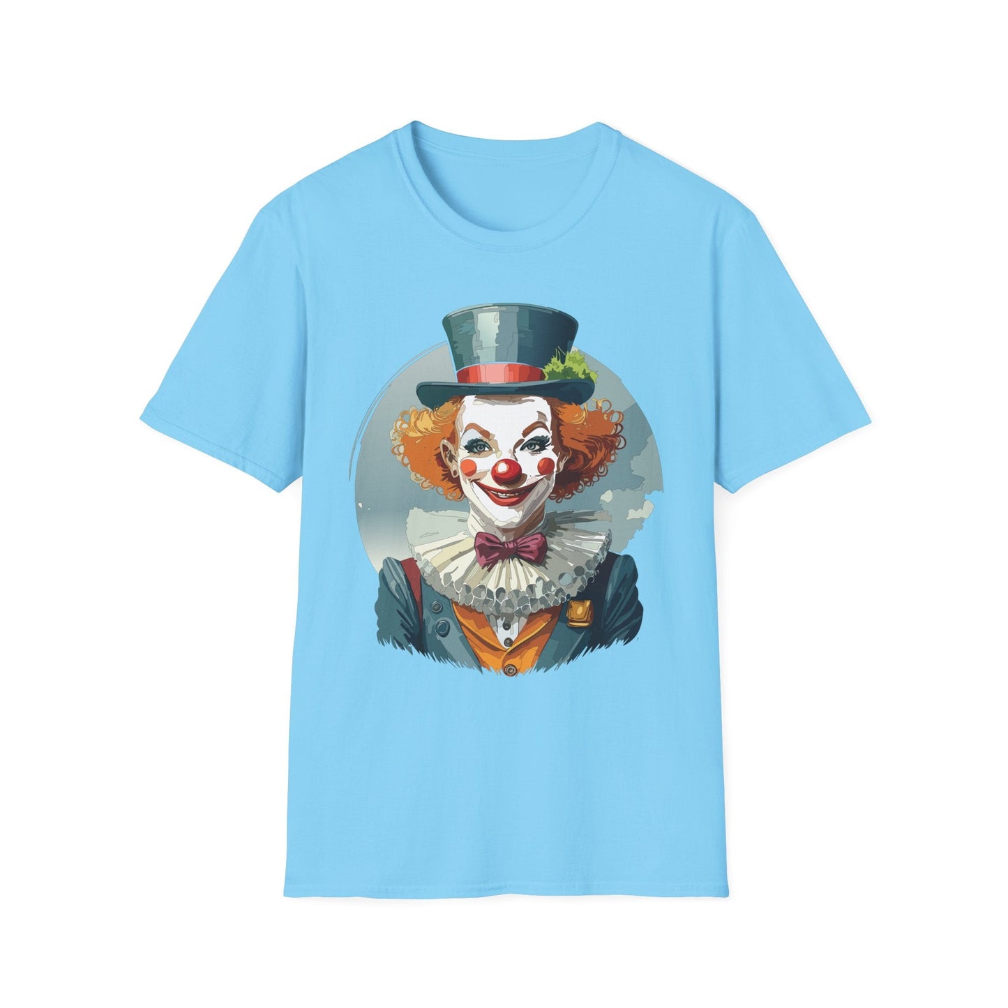 Unisex Clown Shirt Funny Man Circus Design Hundred Percent Ring Spun Cotton Gildan Softstyle Tee
