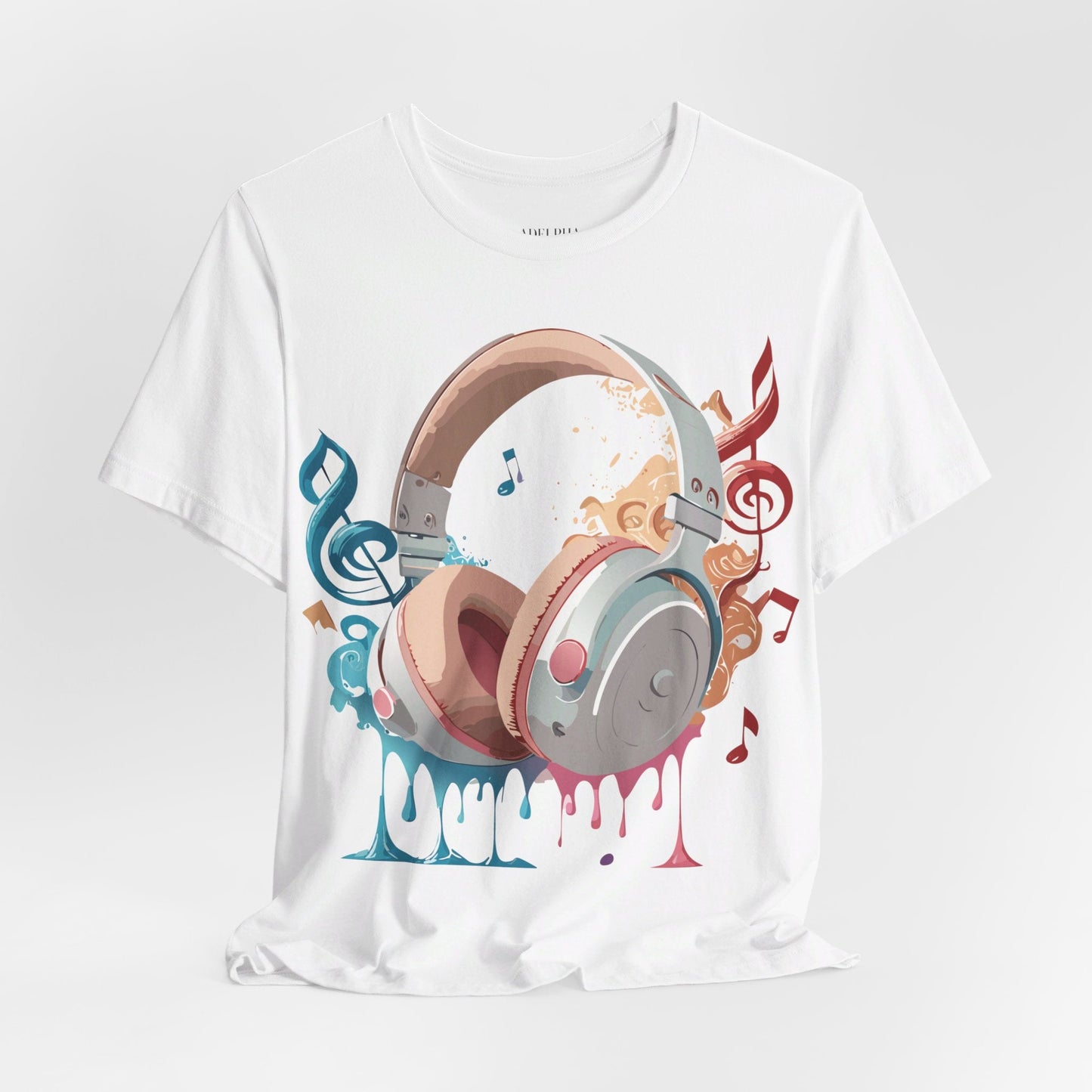 Music Graphic Unisex 100 Cotton Vintage Art with Musical Elements Tee 97
