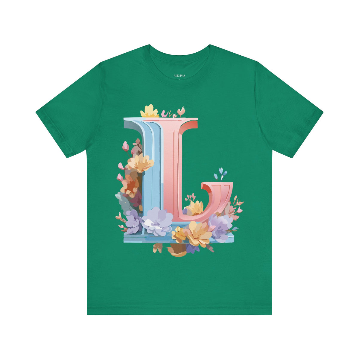 Letter L Graphic Unisex Cotton Bella+Canvas Tee with Art Letter Design