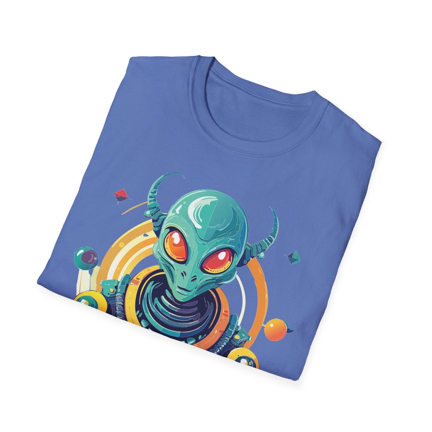 Alien Graphic Unisex Cotton Softstyle UFO Artwork Tee 2