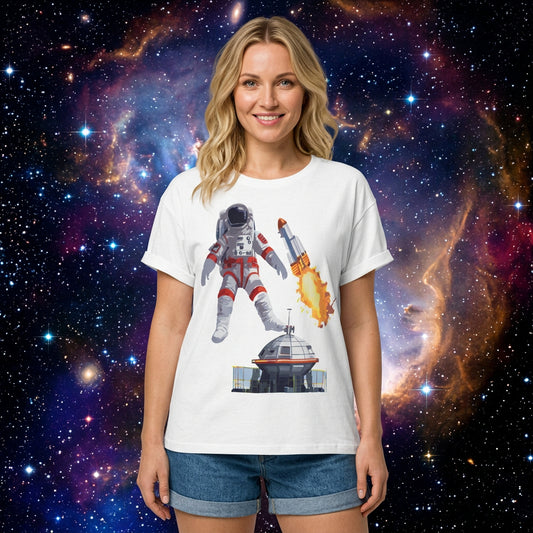 Cosmos Astronaut Graphic Tee Staple Unisex 100 Cotton Tee Shirt - CS-41