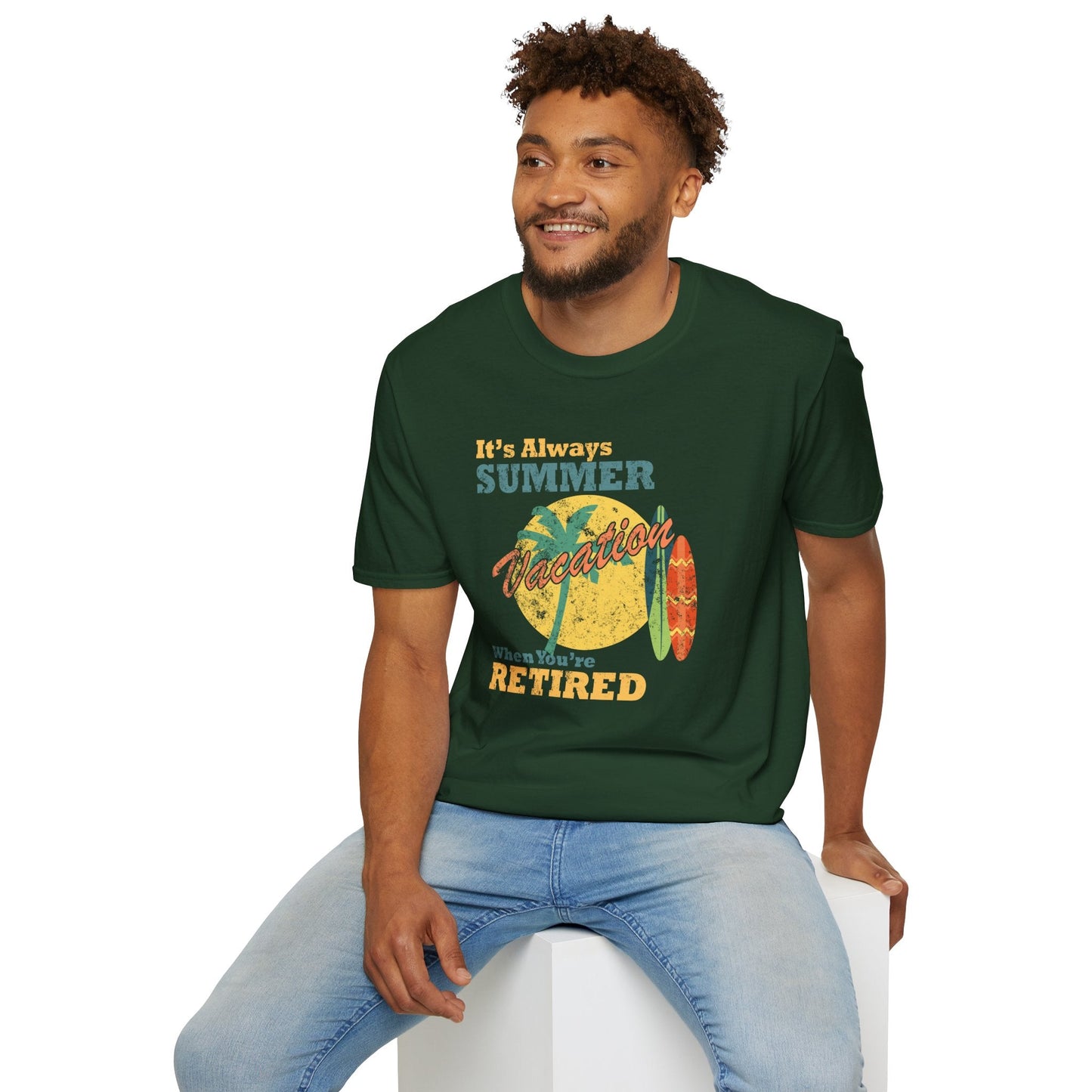 Summer Unisex T Shirt With Art Design Gildan Softstyle 64000 100 Percent Cotton Tee