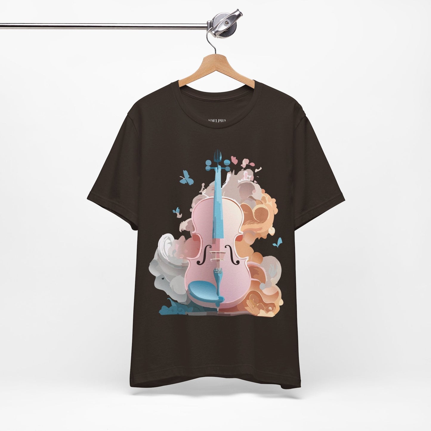 Music Graphic Unisex 100 Cotton Vintage Art with Musical Elements Tee 11