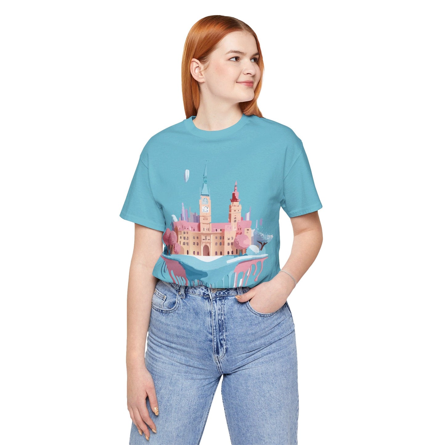 Tourist Shirt Prague Graphic Tee Unisex Jersey Short Sleeve Vintage Style Adelpha