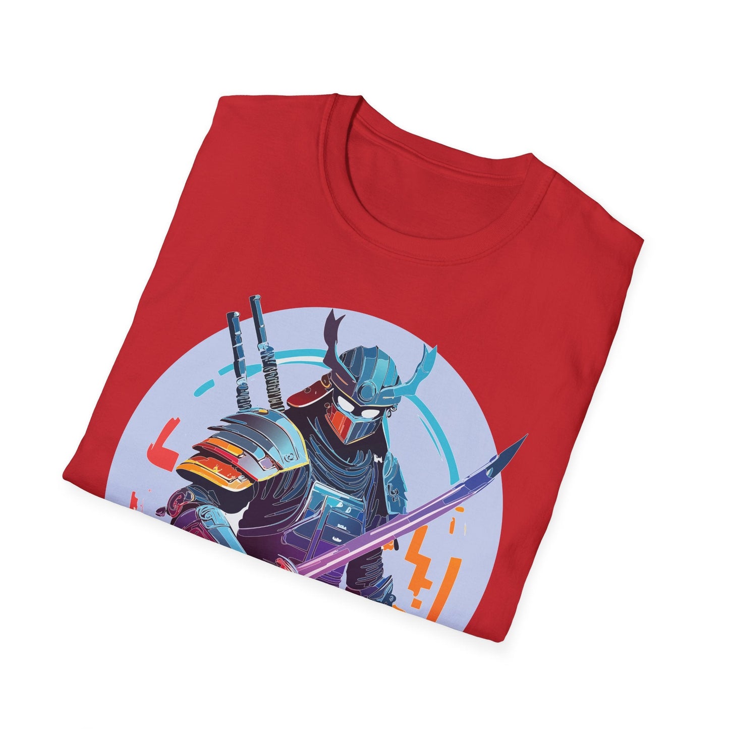 Samurai Shirt Unisex Softstyle Tee 100 Percent Ring Spun Cotton Light 4.5 Oz Graphic Gildan 64000