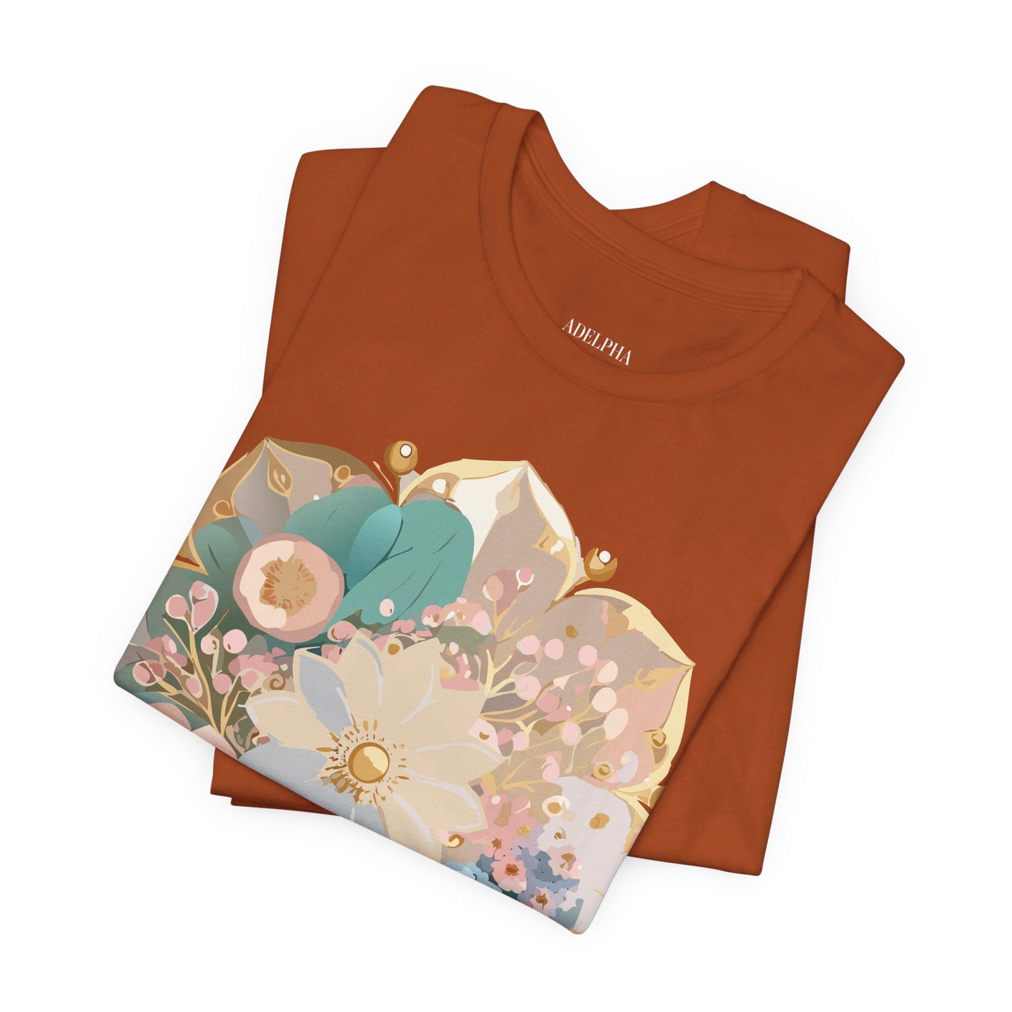 Mandala Graphic Unisex 100 Cotton Vintage Floral Artwork Tee 14