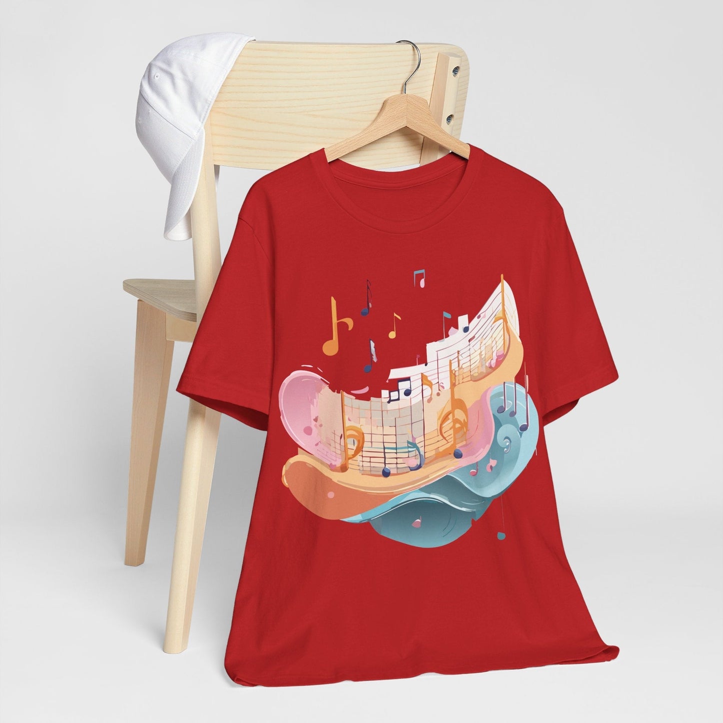 Music Graphic Unisex 100 Cotton Vintage Art with Musical Elements Tee 27