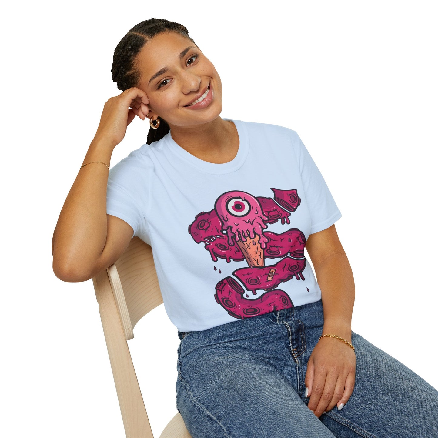 Cartoon T Shirt Animation Tee Funny Graphic Tee Unisex Gildan Softstyle Cotton 64000