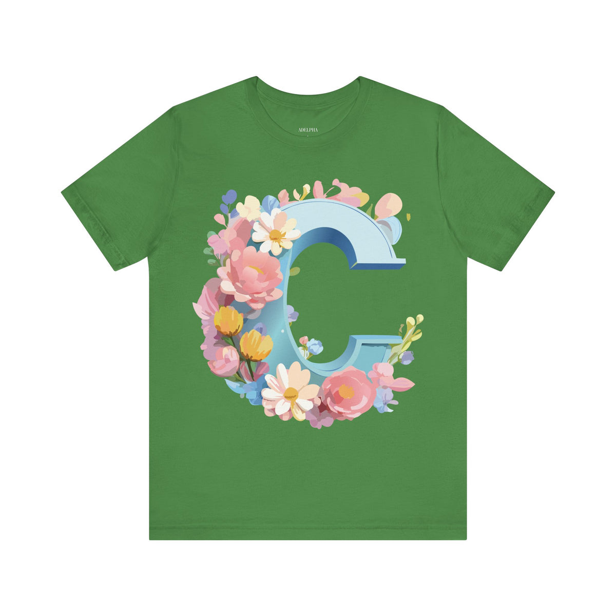 Letter C Graphic Unisex Cotton Bella+Canvas Tee with Art Letter Design
