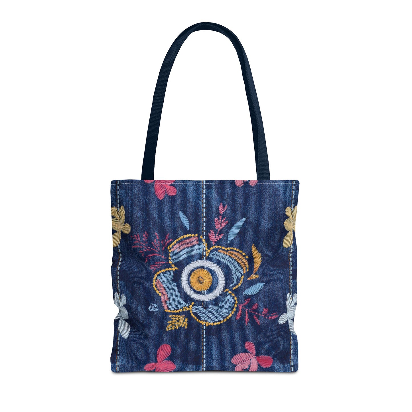 Denim Fabric Imitation Print Unisex Canvas Bag Poly Spun 3 Sizes Tote Bag 167