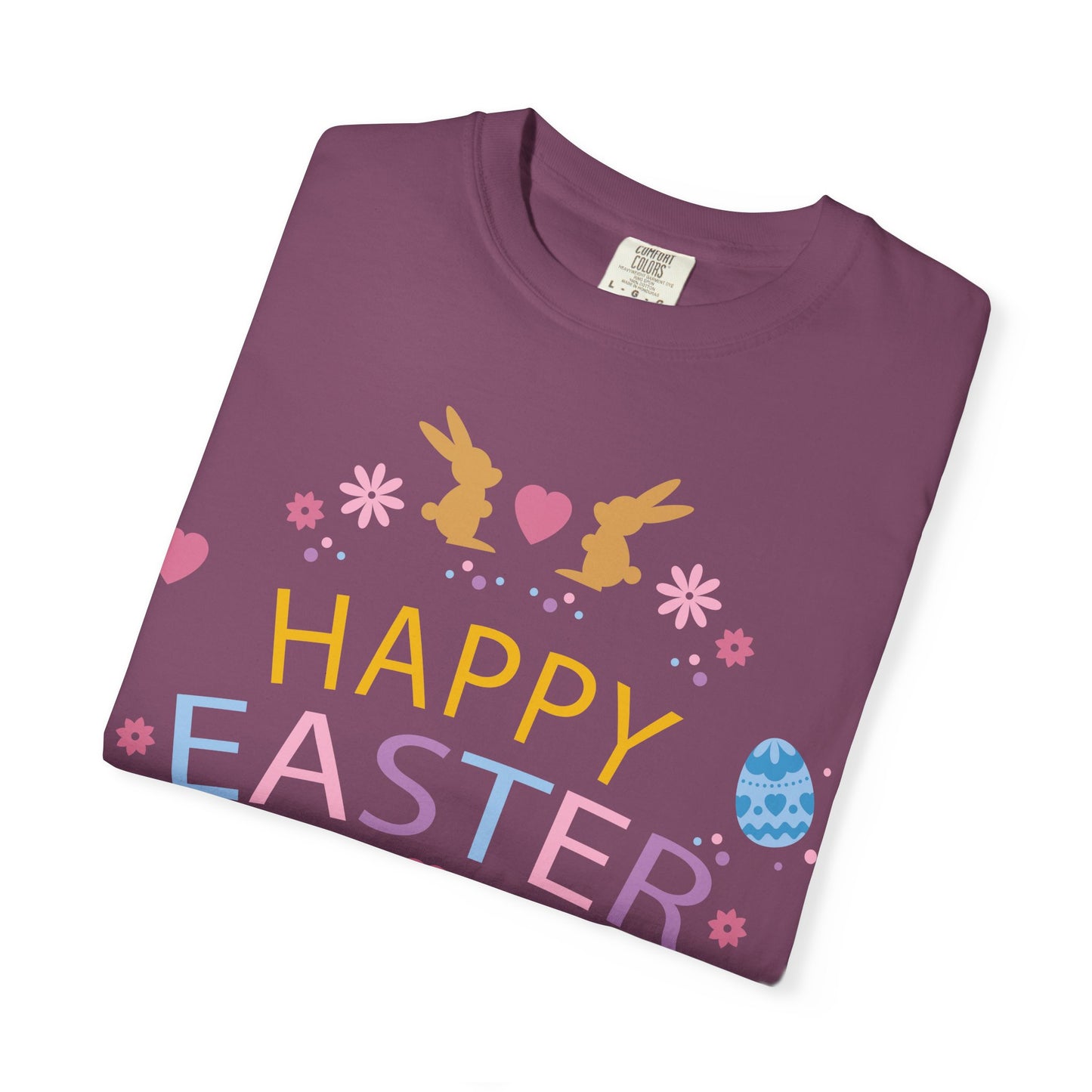 Easter Bunny Heart T-Shirt, Tee Shirt with Easter Signature, T Shirt with Easter Prints, Tee Shirt with Easter Design 2