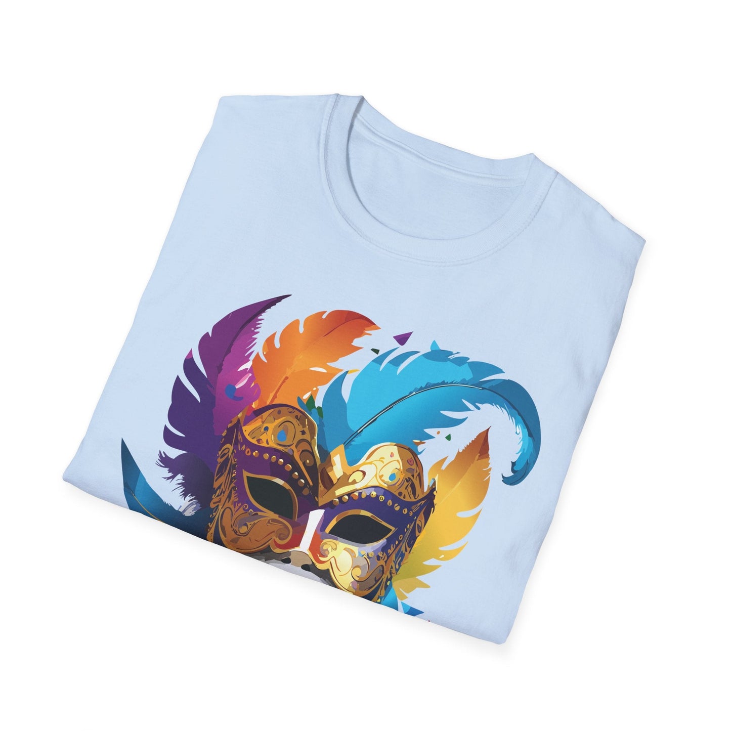 Mask Tee Shirt Unisex Short Sleeve Cotton Tee Art Design Masquerade Gildan Softstyle 64000