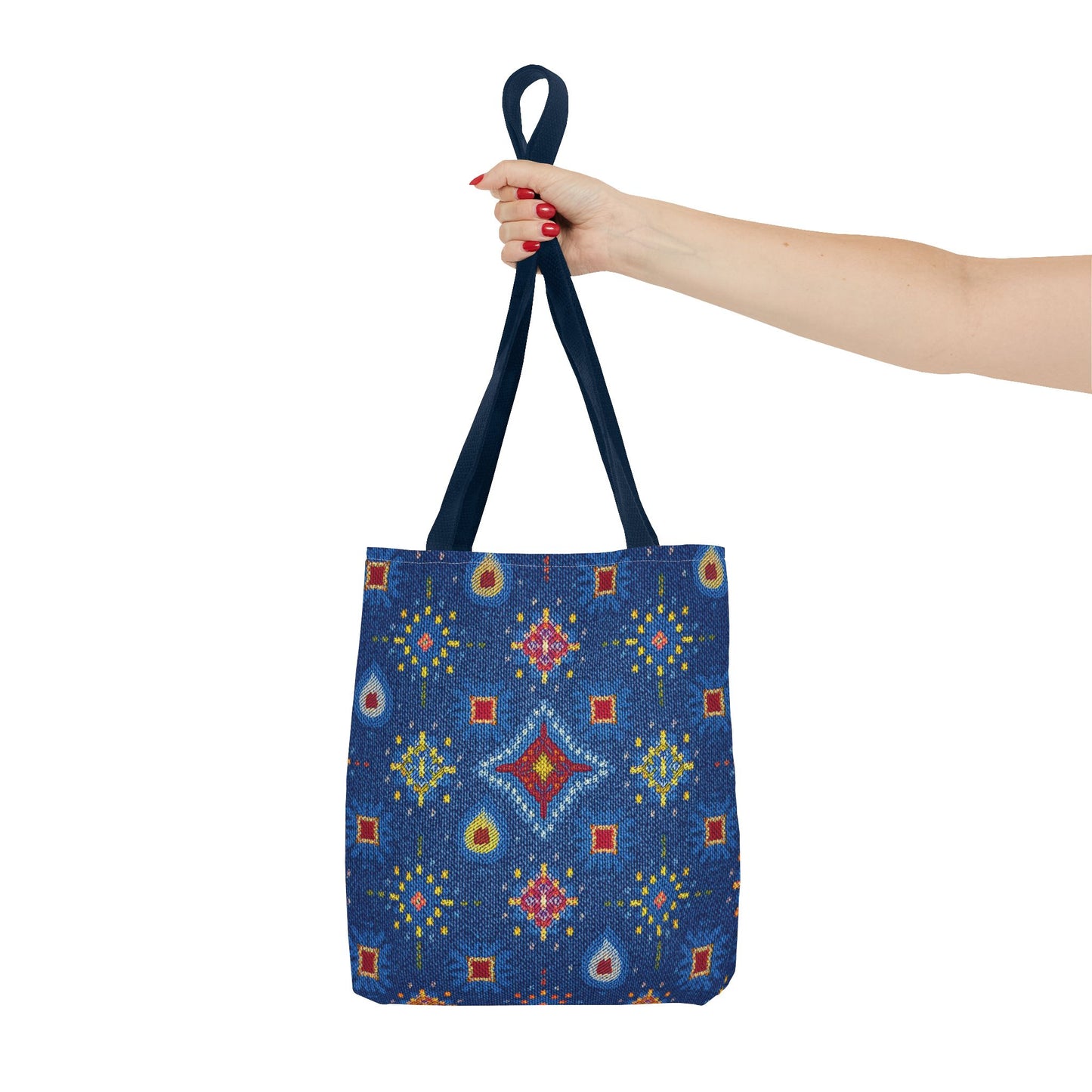 Diwali Graphic Denim Fabric Imitation Print Unisex Canvas Bag Poly Spun 3 Sizes Tote Bag 205-15