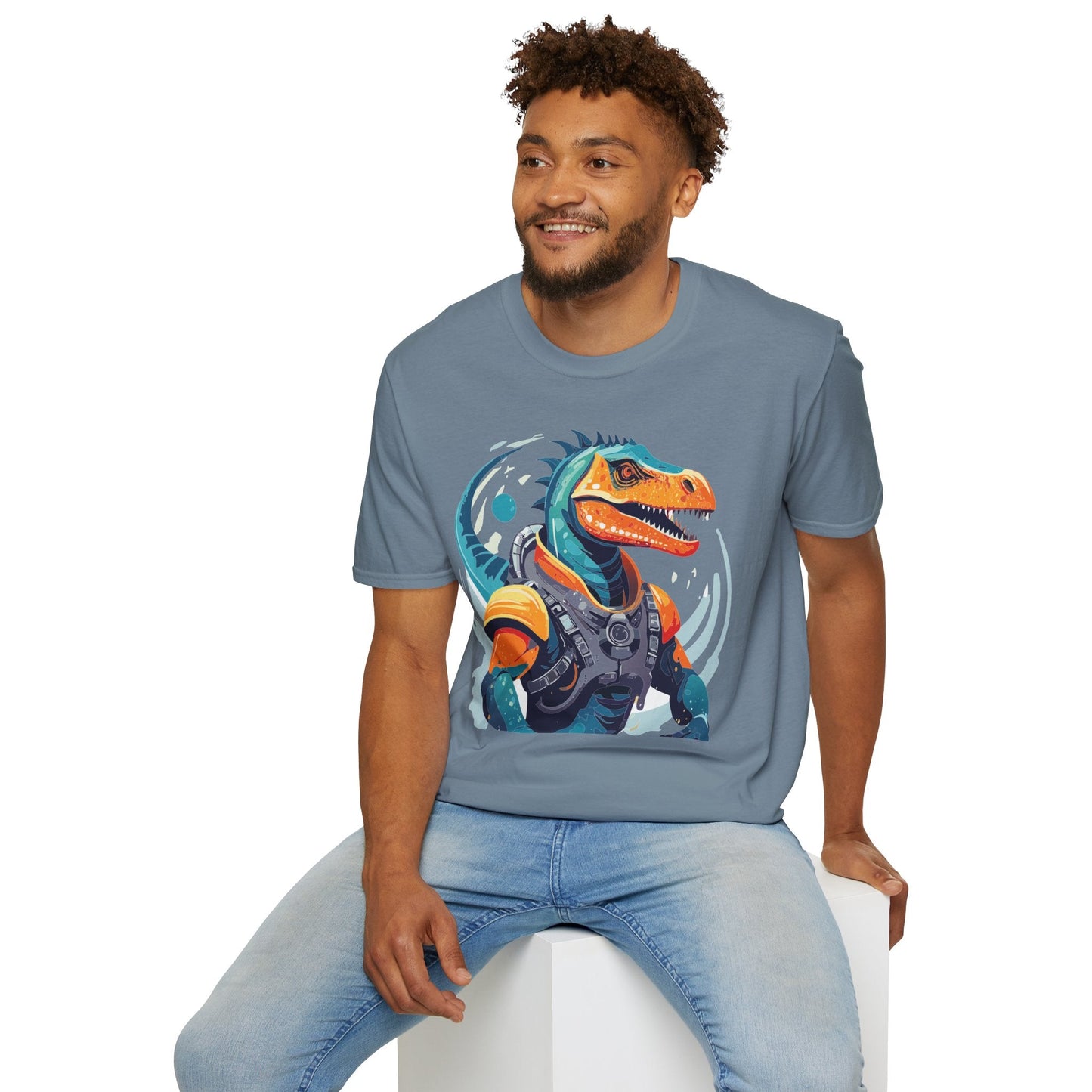 Gildan Alien Cosmos T Shirt Unisex Softstyle 64000 Cotton Tee With Alien Art Design Graphic Print