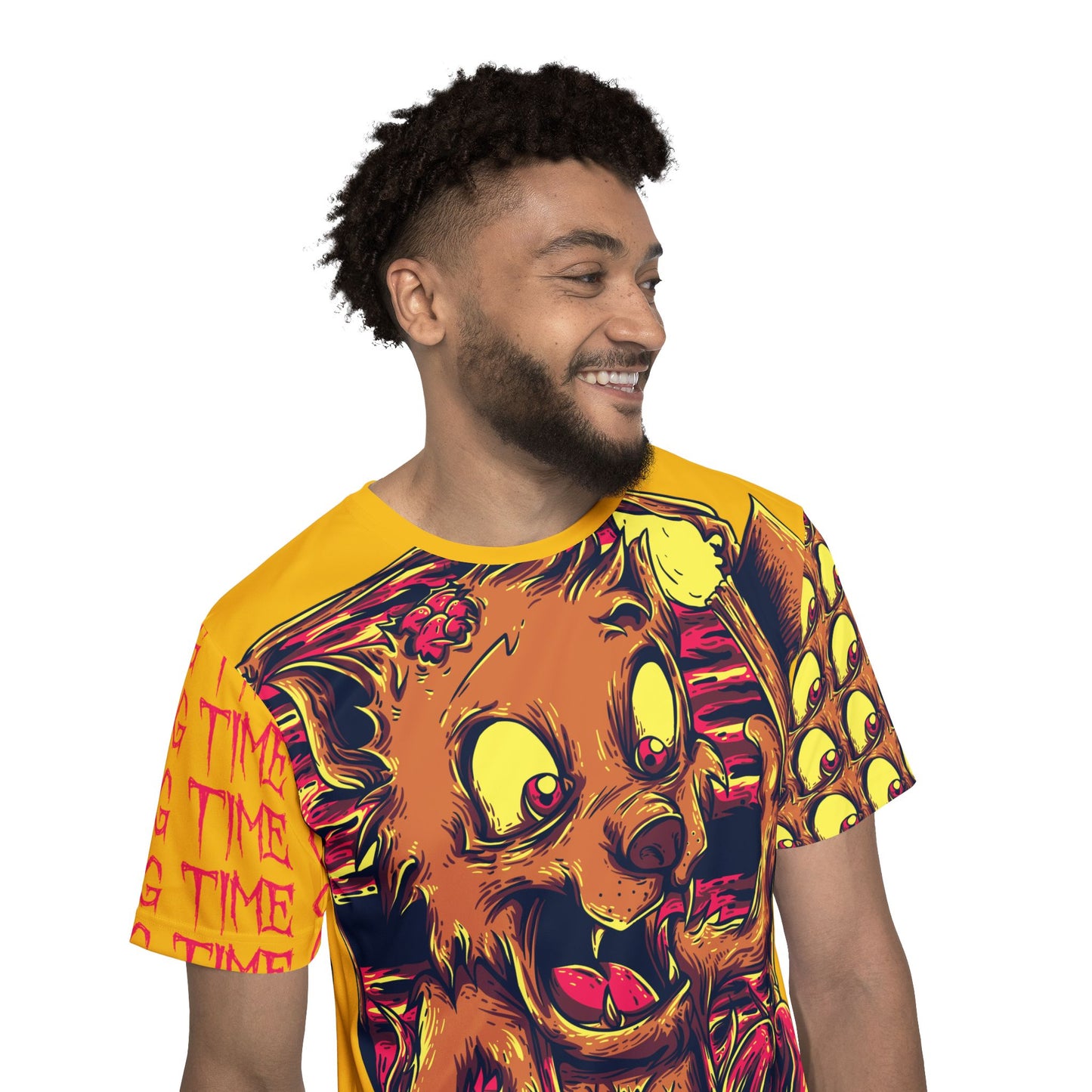 Be22 Fun Graphic T-Shirt, Art Design Poly Shirt, All Over Print Graphic Tee, Funny Print T-Shirt, Funny Cartoon Tee