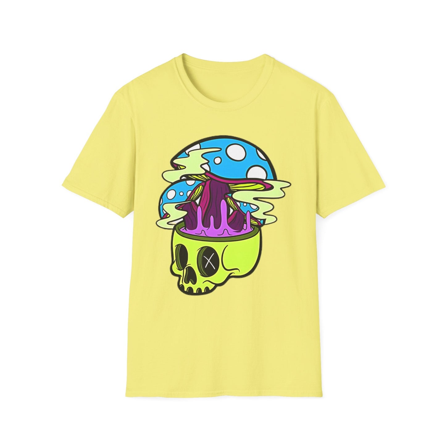 Skull Tee Shirt Unisex Skeleton Shirt With Art Design Gildan Softstyle Cotton Tee