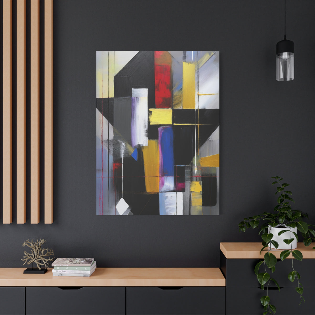 Abstract Geometric Painting Print Canvas 20x24,20x30,24x30 24x32,24x36,30x40 32x48,36x48,40x60 Pine-Wood Inner Frame ABS-36