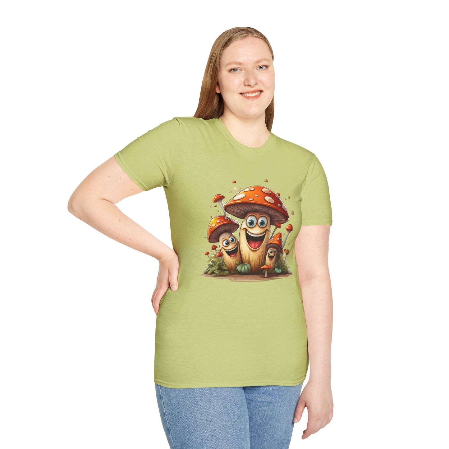Mashroom Tee Shirt Unisex Funny Mashroom Design Softstyle 100 Percent Cotton Gildan