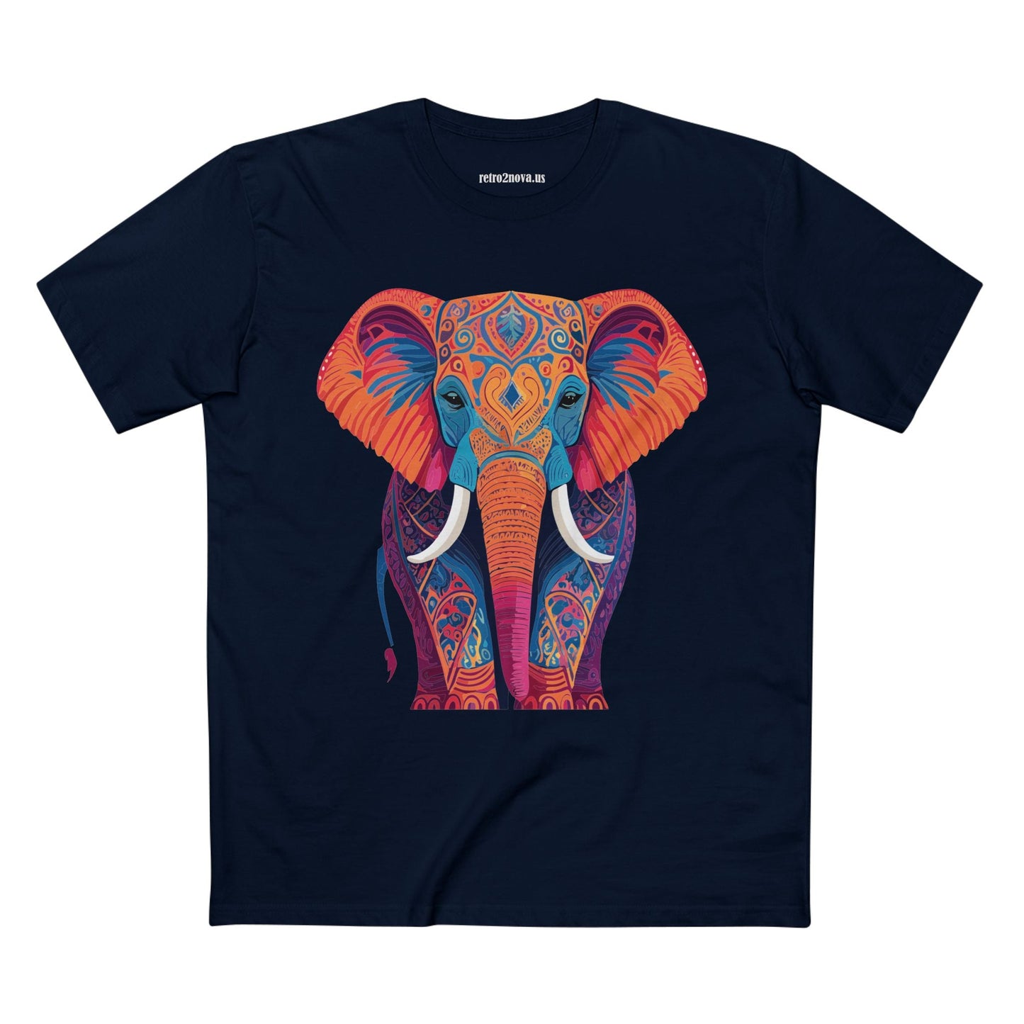 Unisex Elephant Shirt Premium Cotton Tee With Original Art Design By Retro2Nova Soft Breathable Everyday Comfort