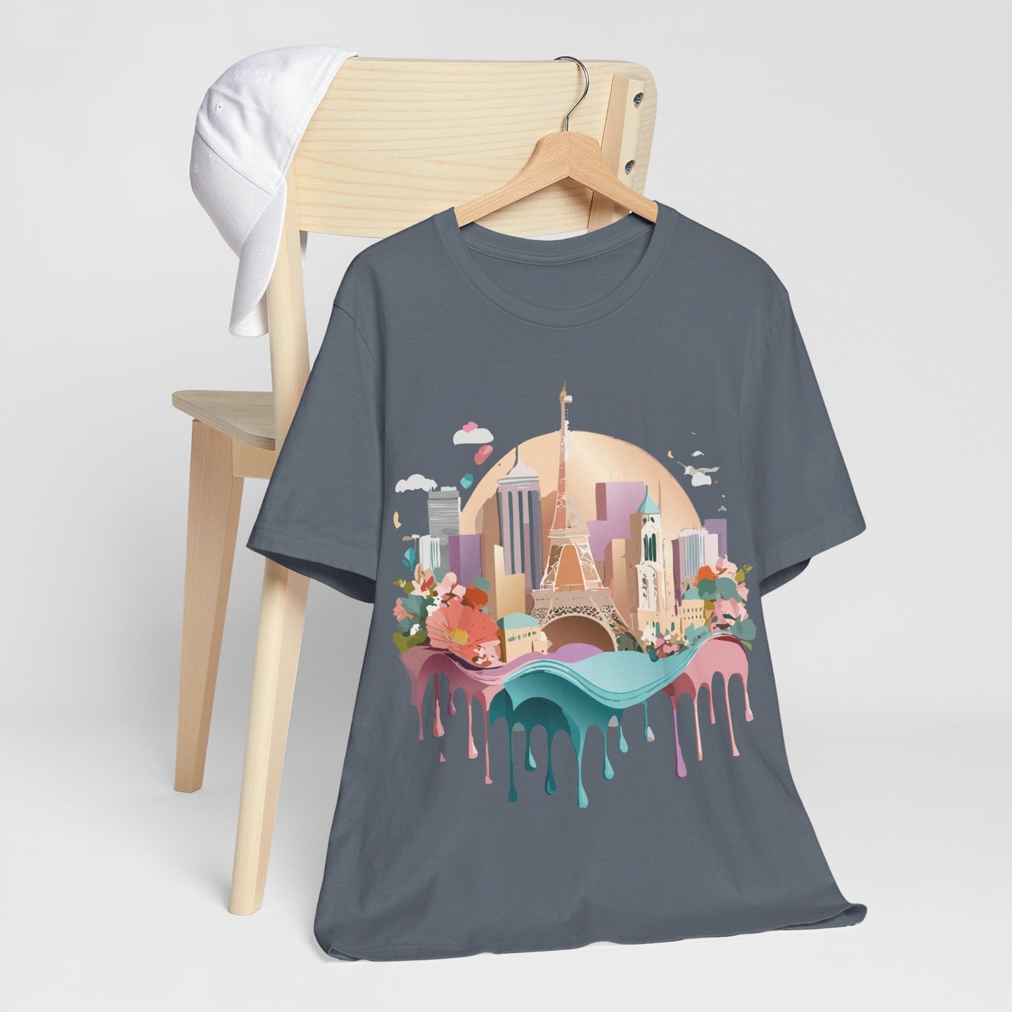 Adelpha Paris Graphic Tee Unisex Short Sleeve Shirt With Vintage Art Design Apparel