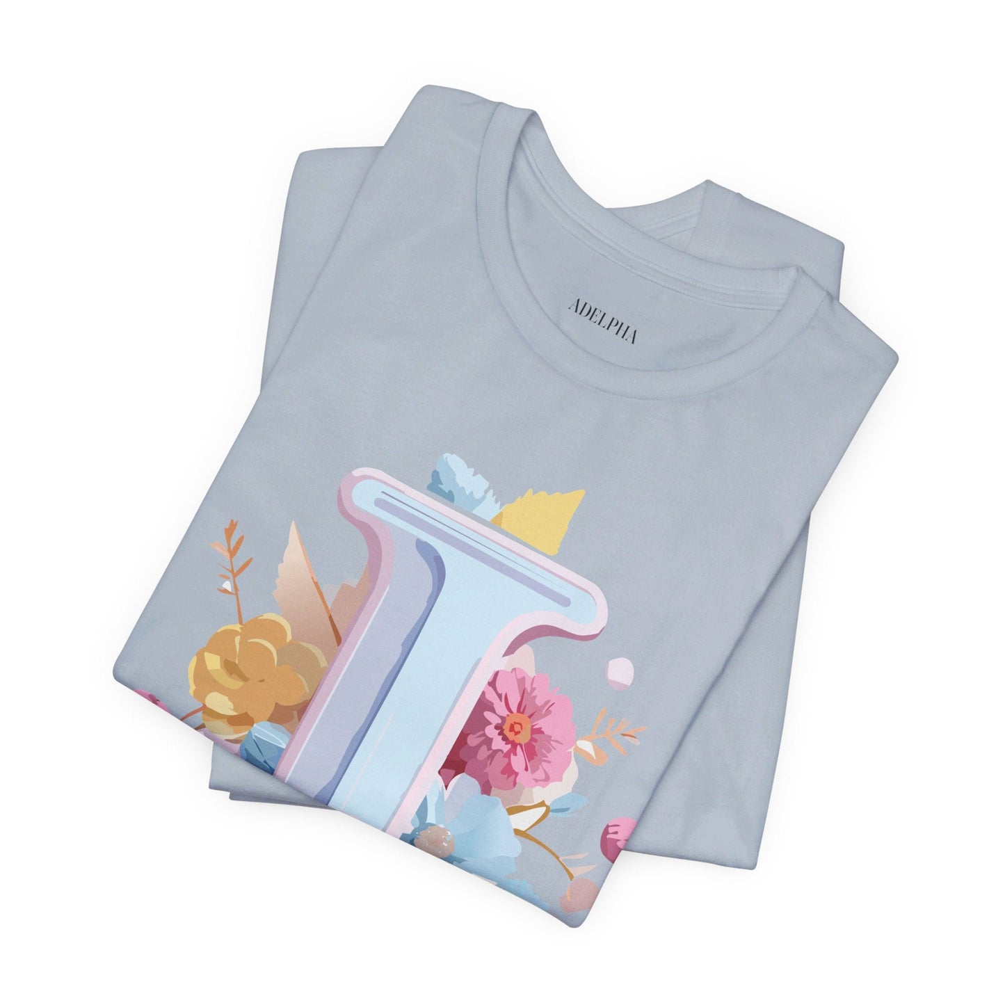 Letter I Shirt Graphic Tee Unisex Vintage Inspired Adelpha Artwork Premium Short Sleeve Tee