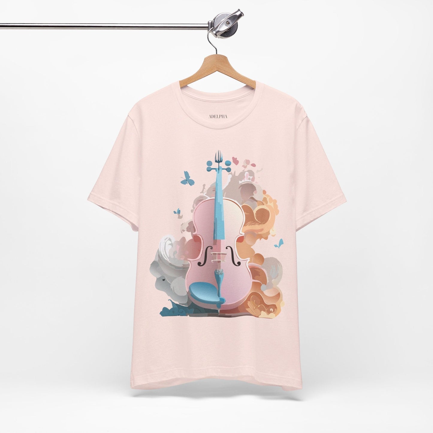 Music Graphic Unisex 100 Cotton Vintage Art with Musical Elements Tee 7