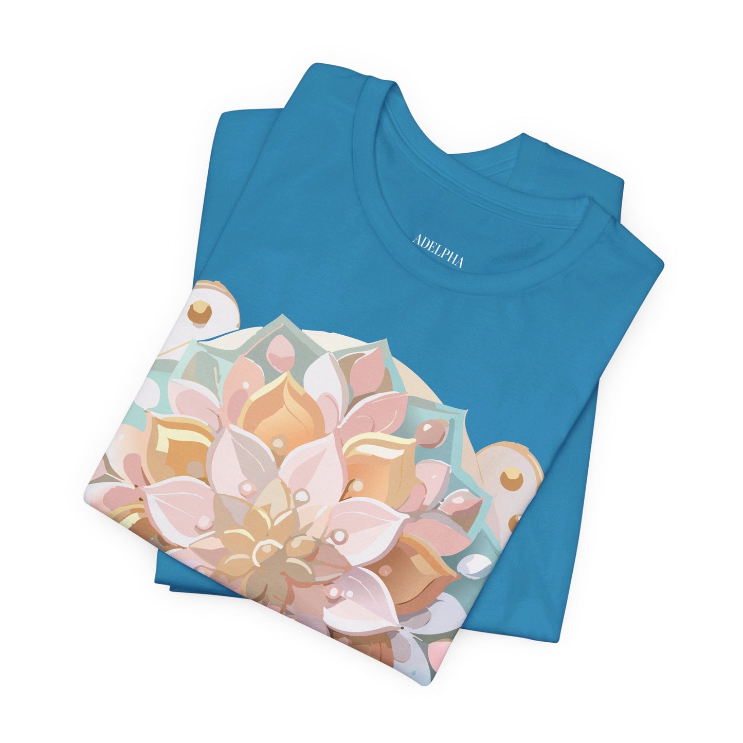 Mandala Graphic Unisex 100 Cotton Vintage Floral Artwork Tee 10