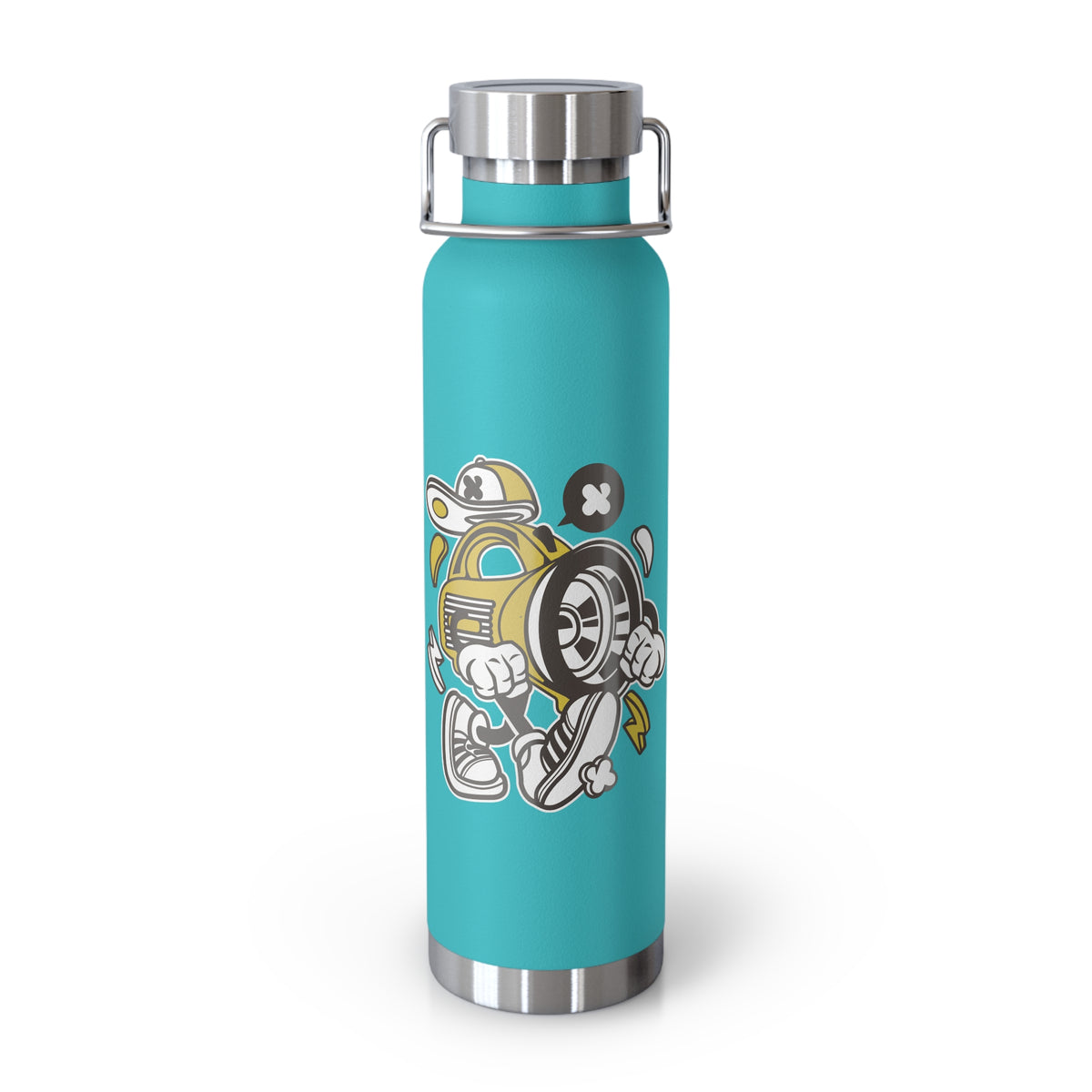 22oz Copper Insulated Water Bottle with Cartoon Design - CV24