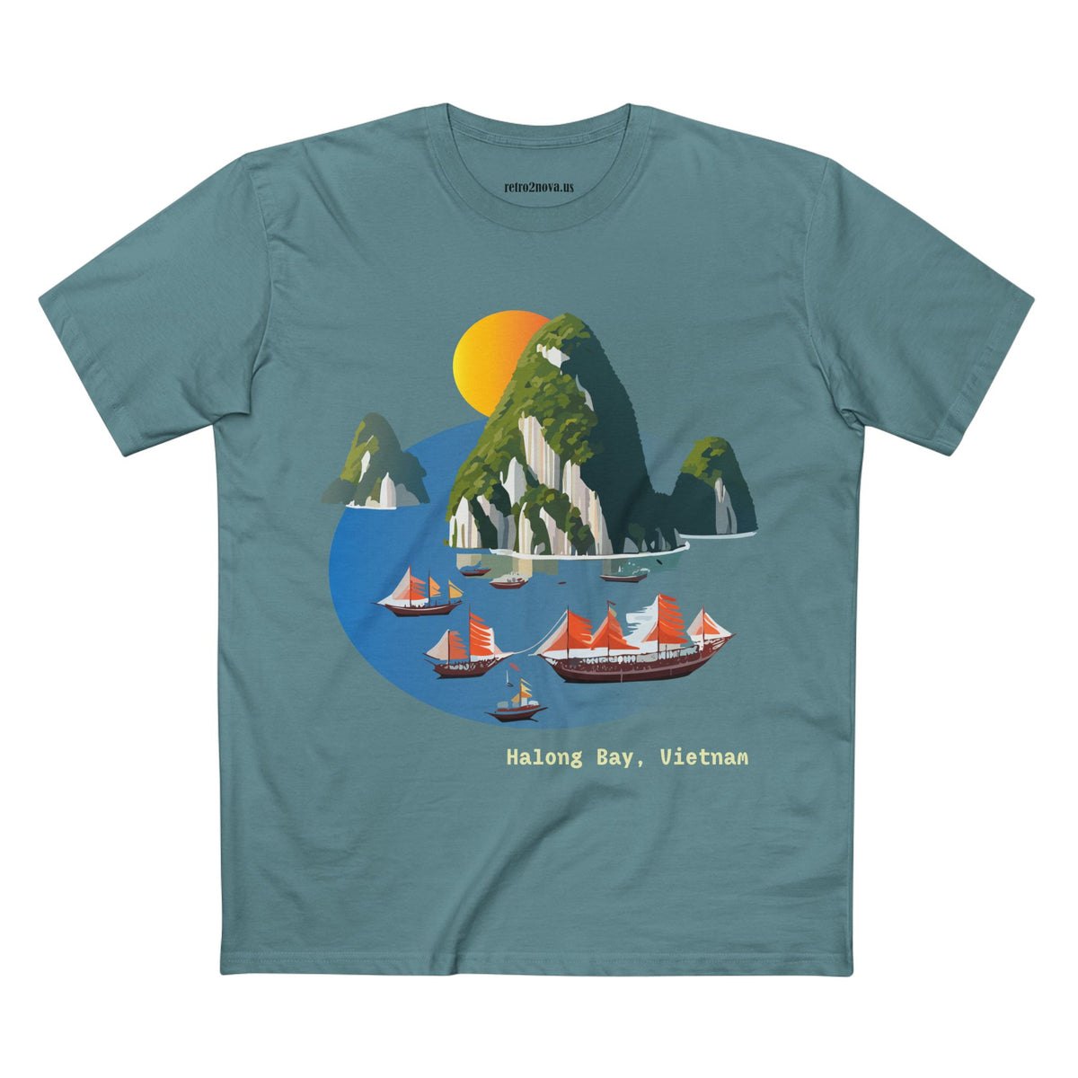 Halong Bay Vietnam Sailboats Tee | Scenic Island Landscape