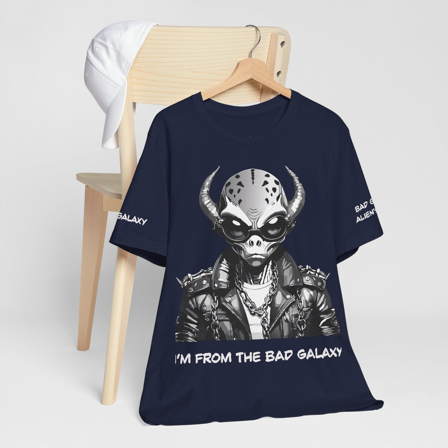 Alien Tee Shirt From Bad Galaxy 100 Percent Cotton Eco Friendly Ink Printed In USA