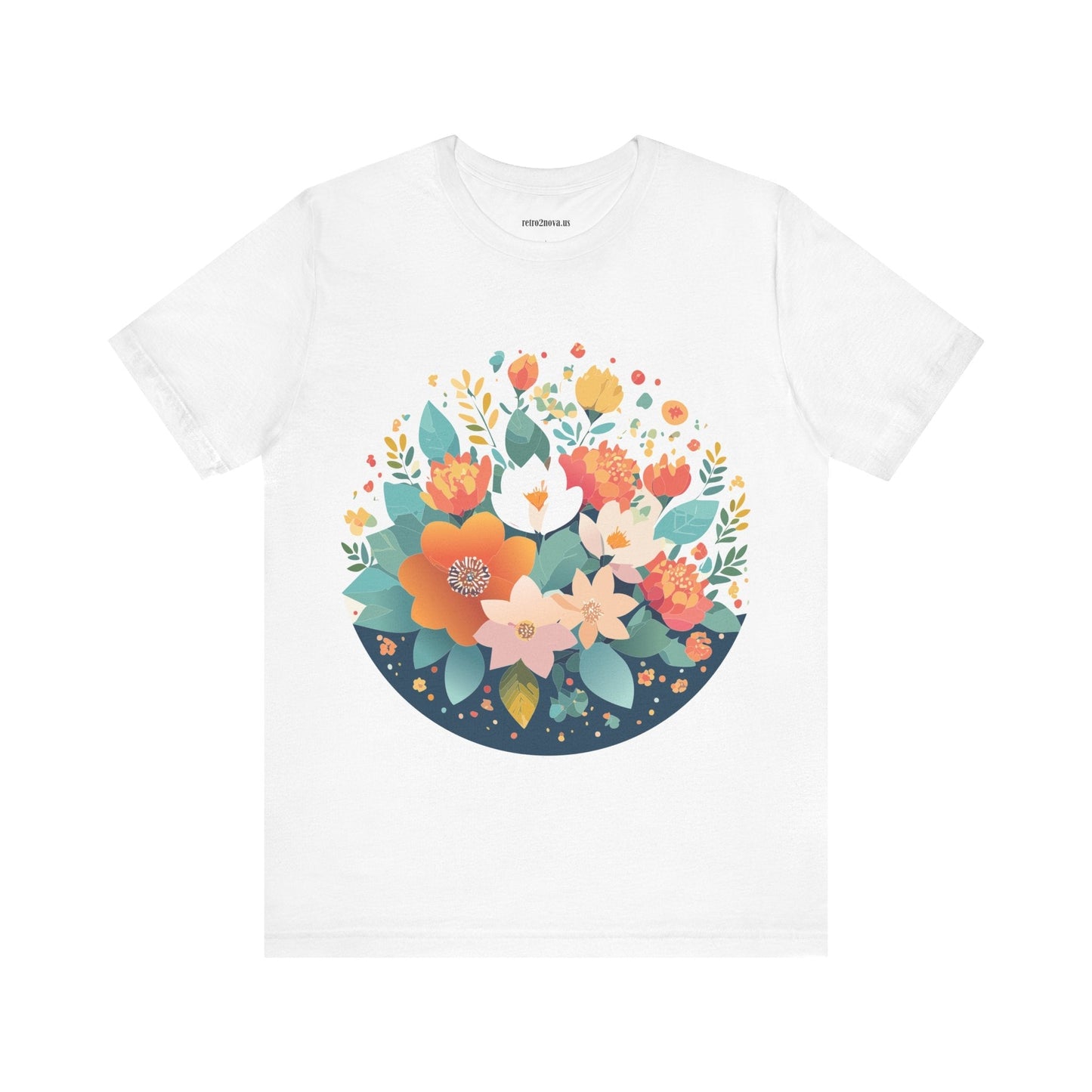 Floral Flowers Shirt Unisex Lightweight Breathable Jersey Tee Floral Pattern Short Sleeve