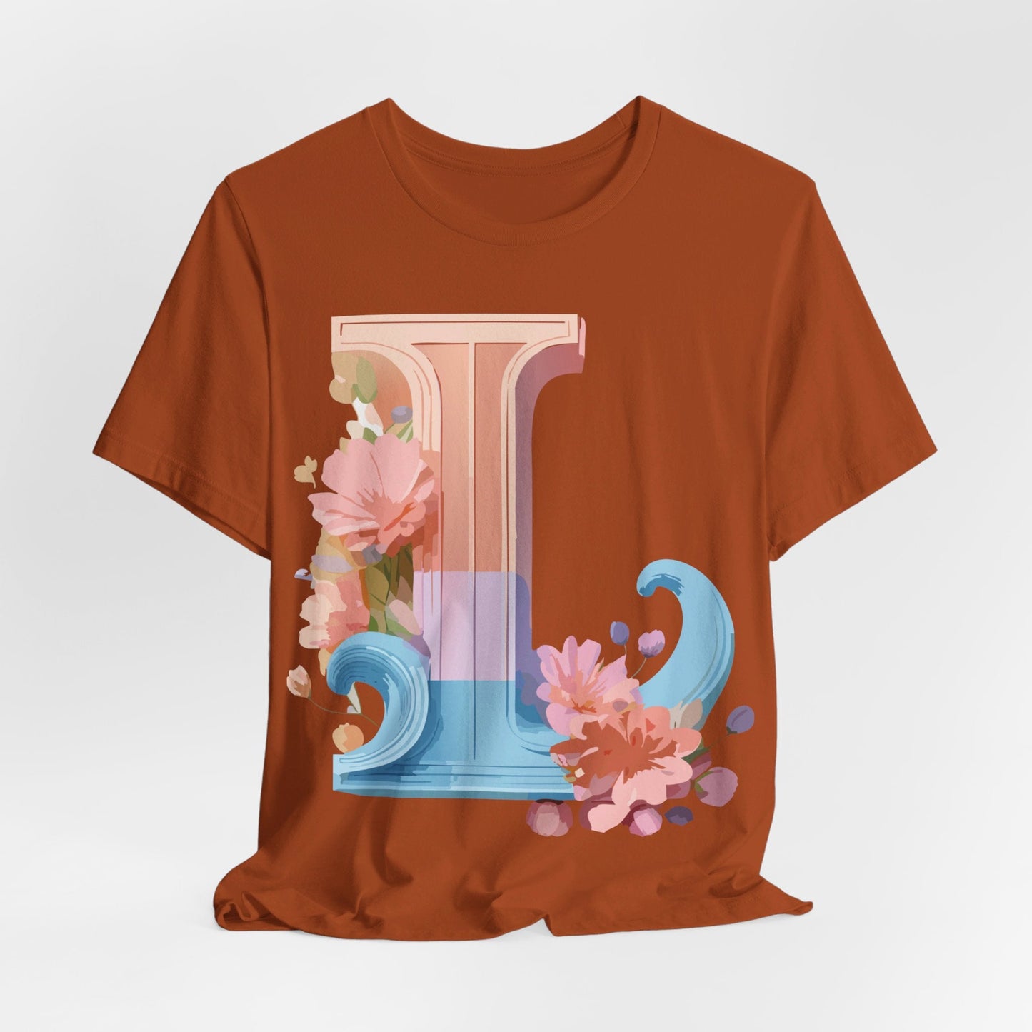 Letter L Shirt Unisex Graphic Tee With Vintage Inspired Artwork By Adelpha Premium Quality