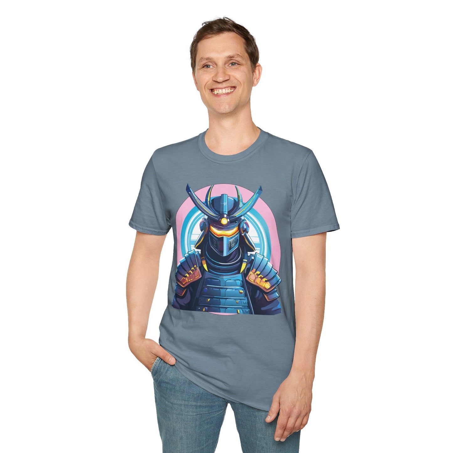 Samurai Shirt Unisex Gildan Softstyle 64000 Tee 100 Percent Ring Spun Cotton Breathable Lightweight
