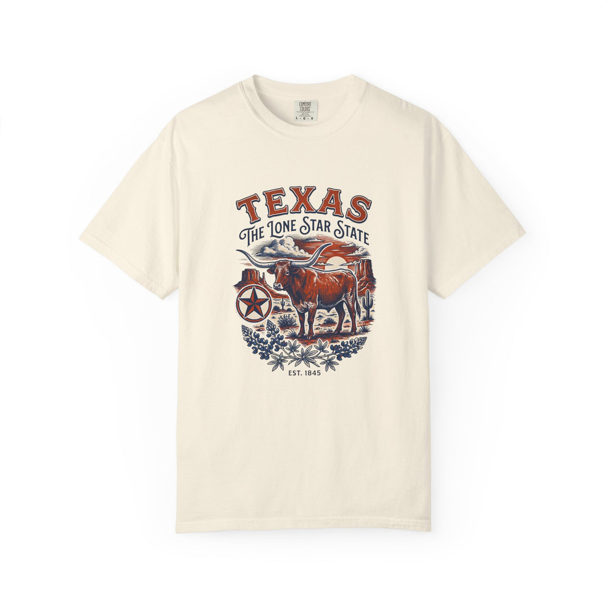 Texas State Vintage Travel Tourist Graphic Tee Unisex 100 Cotton Comfort Colors T-Shirt