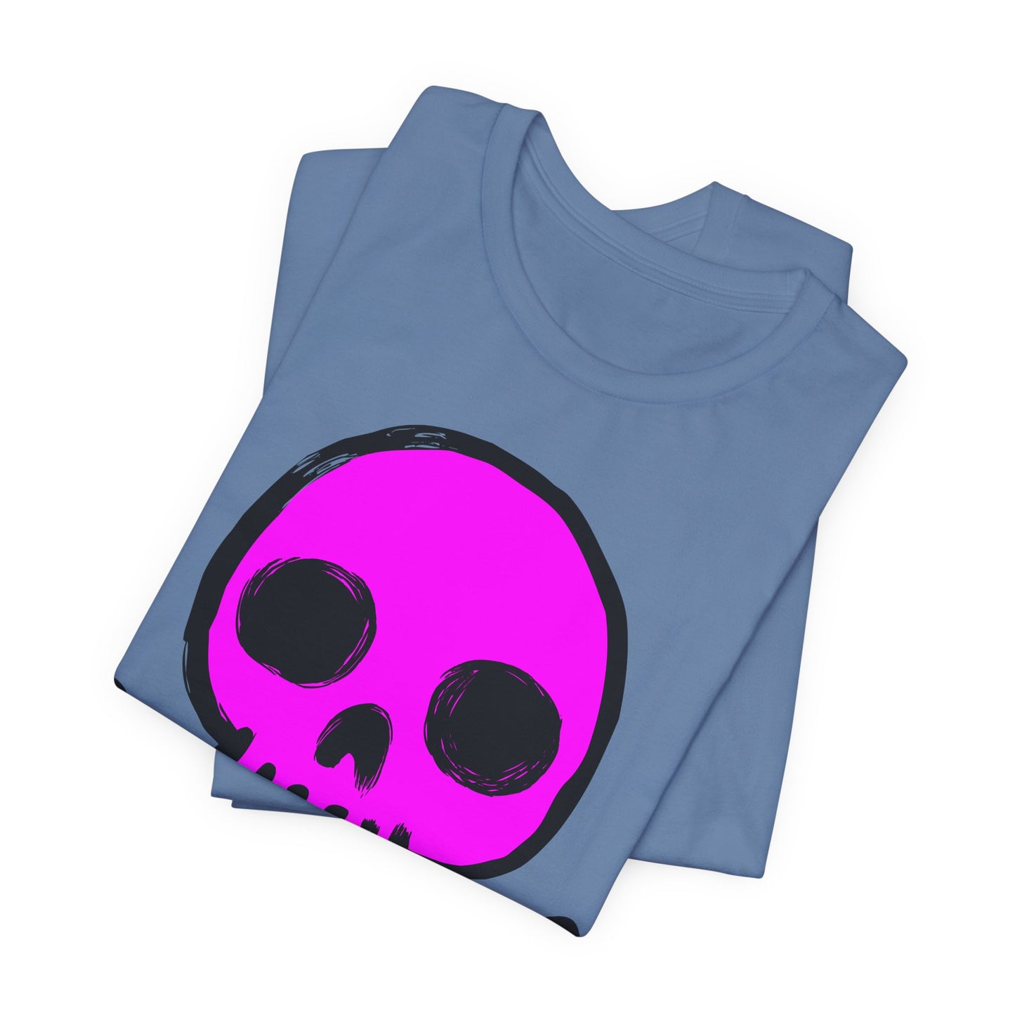 Pink Skull Graphic Design Tee, Skull Shirt, Vintage Tees, Art Design T-Shirt, Vintage Graphic Tee, Art Shirts with Skulls