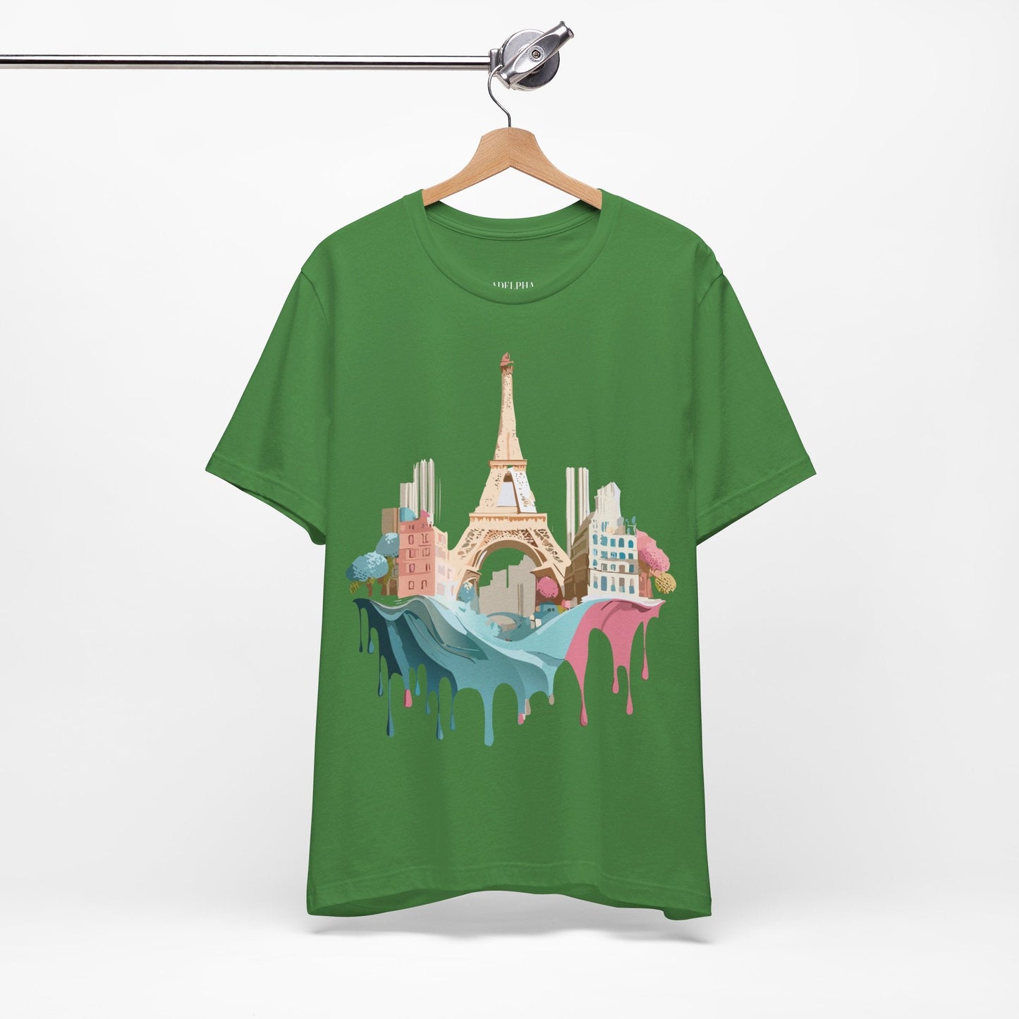 Paris Tourist Shirt Graphic Tee Unisex Jersey Short Sleeve Art Design By Adelpha Vintage Inspired