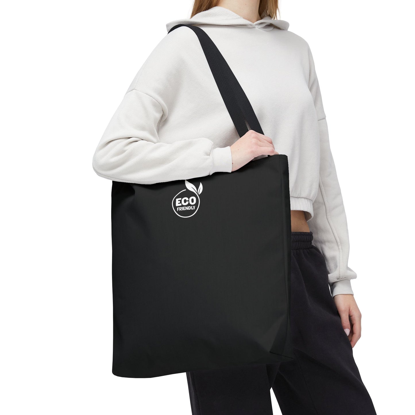 ECO BLACK COLOR CANVAS BAG HIGH-QUALITY 100% SPUN POLYESTER 3 SIZES BAG-E2