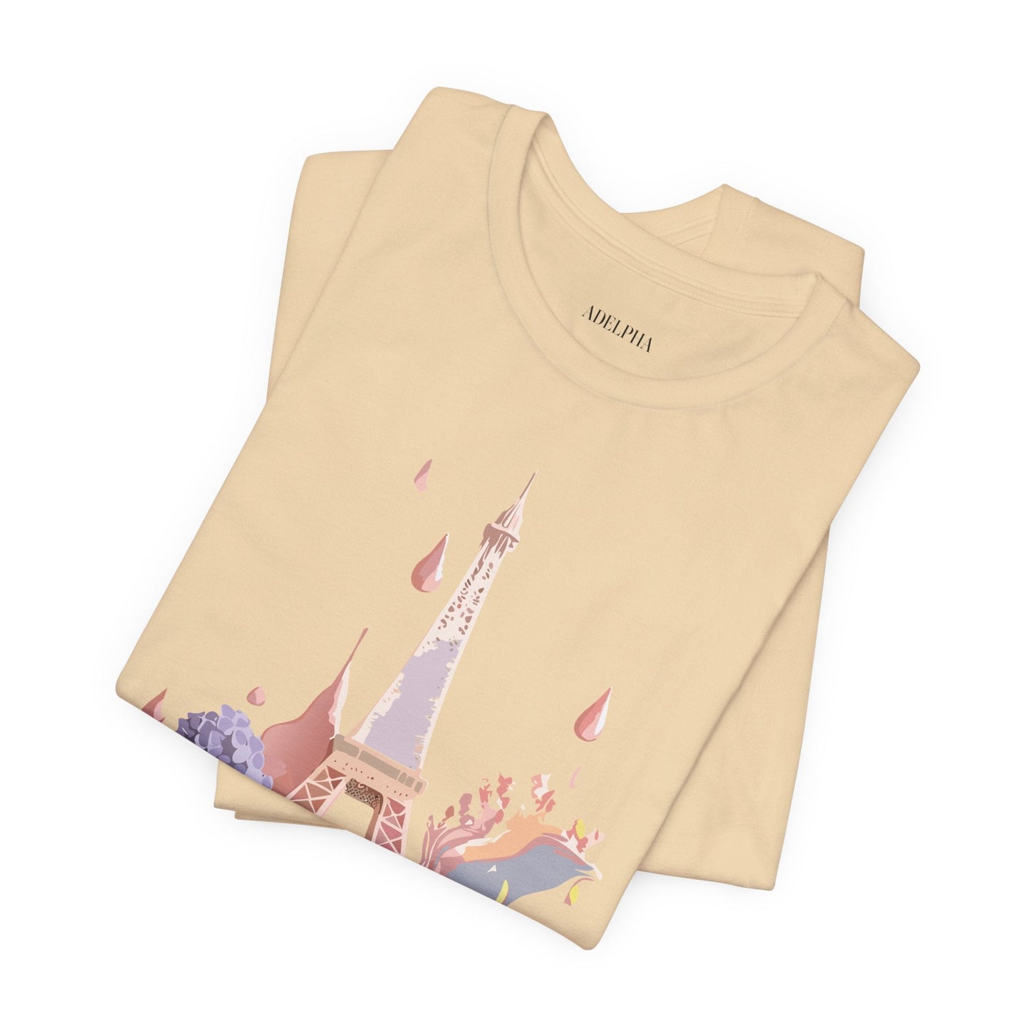 Paris Tourist Shirt Unisex Graphic Tee Vintage Inspired Artwork by Adelpha Short Sleeve Jersey