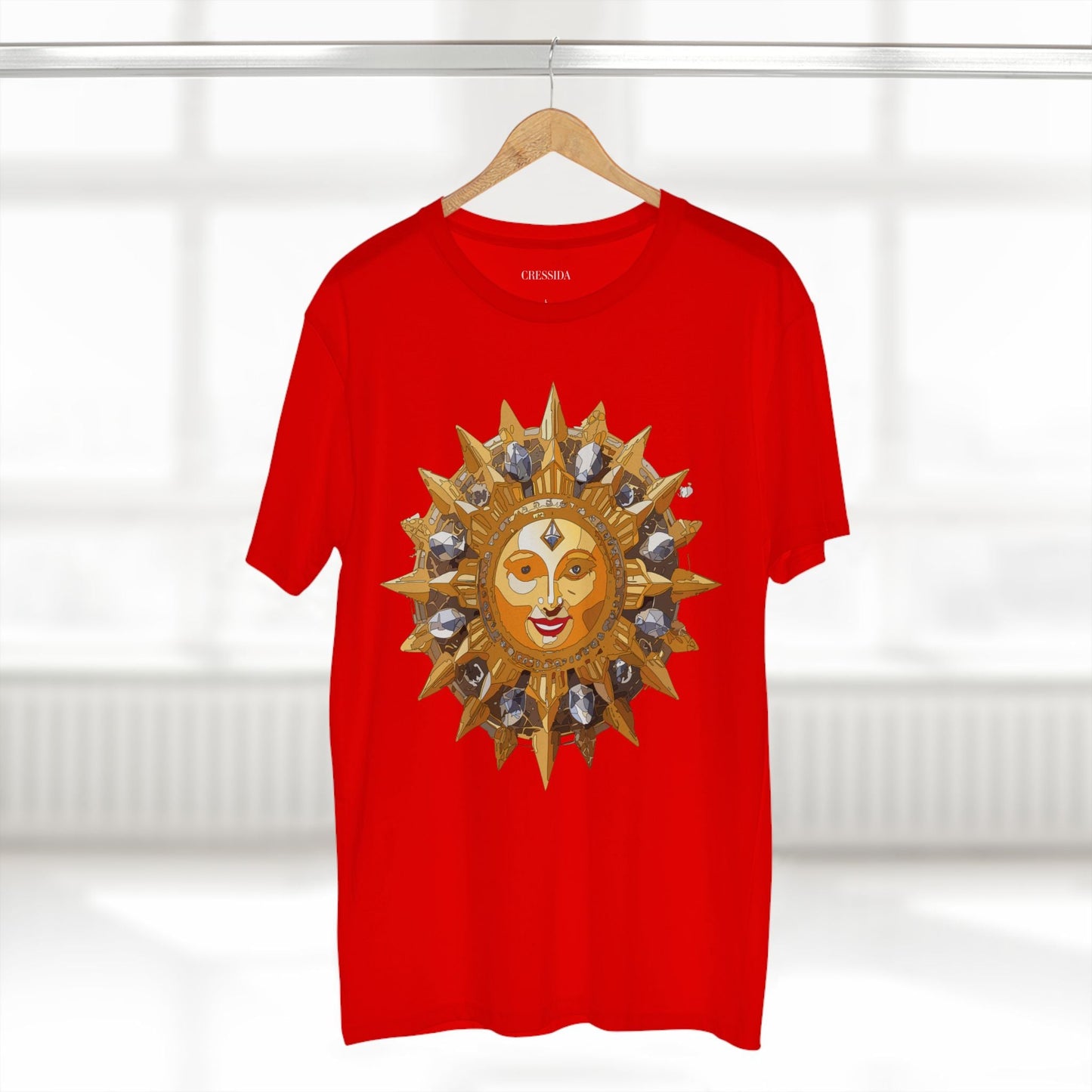 Gold Sun Graphic Unisex 100 Cotton T-Shirt with Golden Art Design 13