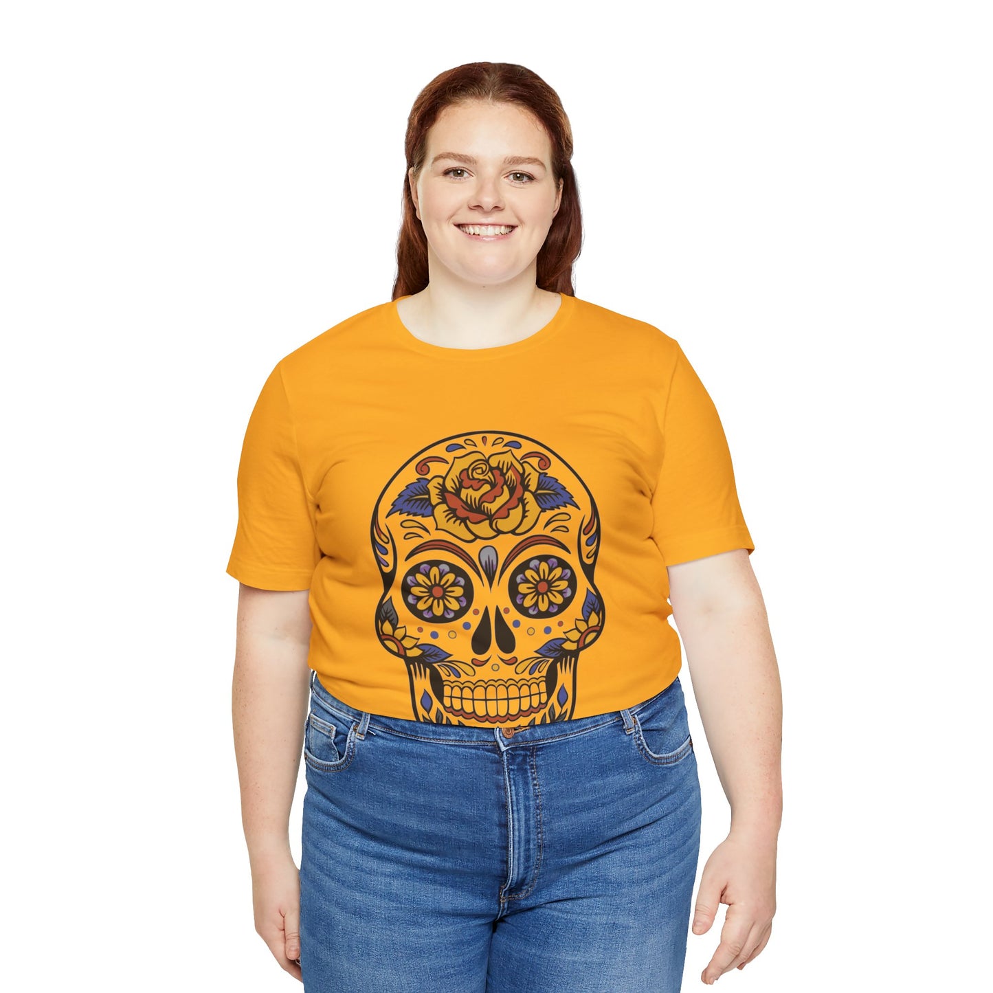 Unisex Cotton Tee Shirt with Skull