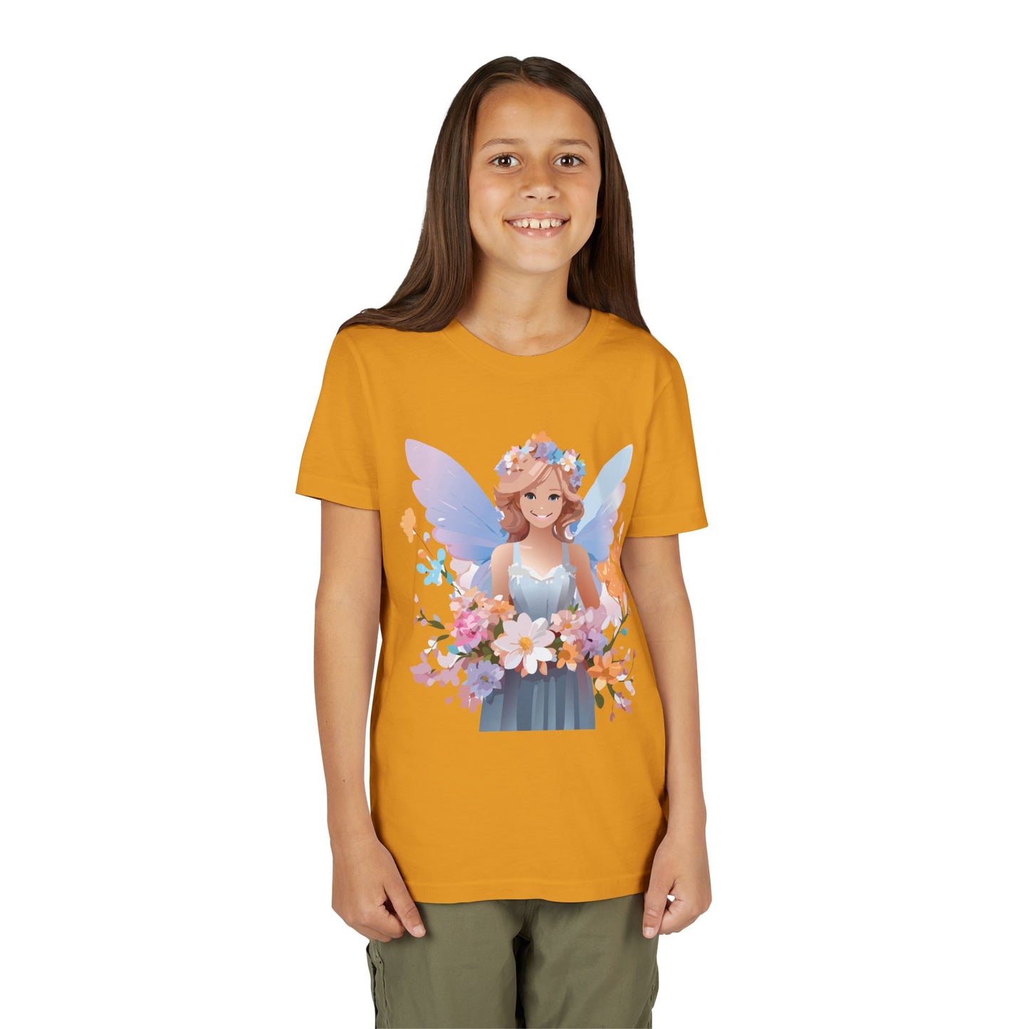 Enchanting Fairy Floral Youth Short Sleeve Tee - Perfect for Spring Celebrations (9-14)