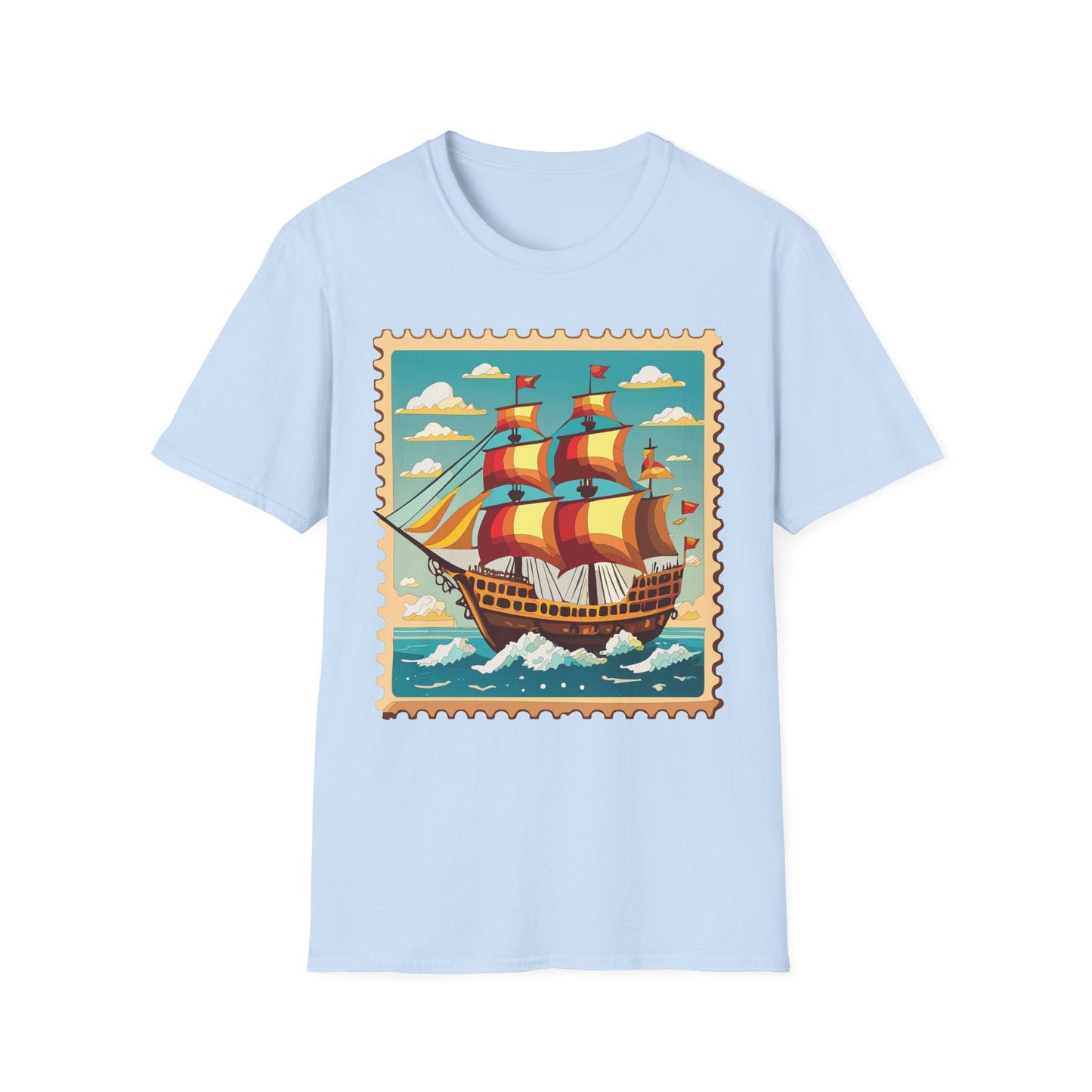 Unisex Softstyle Short Sleeve T Shirt Gildan 64000 Ring Spun Cotton Vessel Ship Frigate Tee