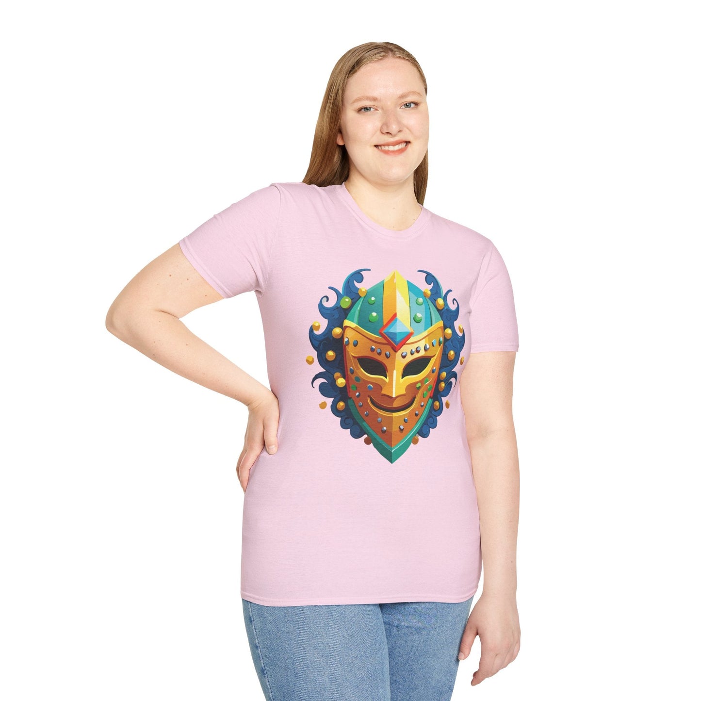 Unisex Mask Tee Shirt Gildan Softstyle 64000 100 Percent Ring Spun Cotton Comfort