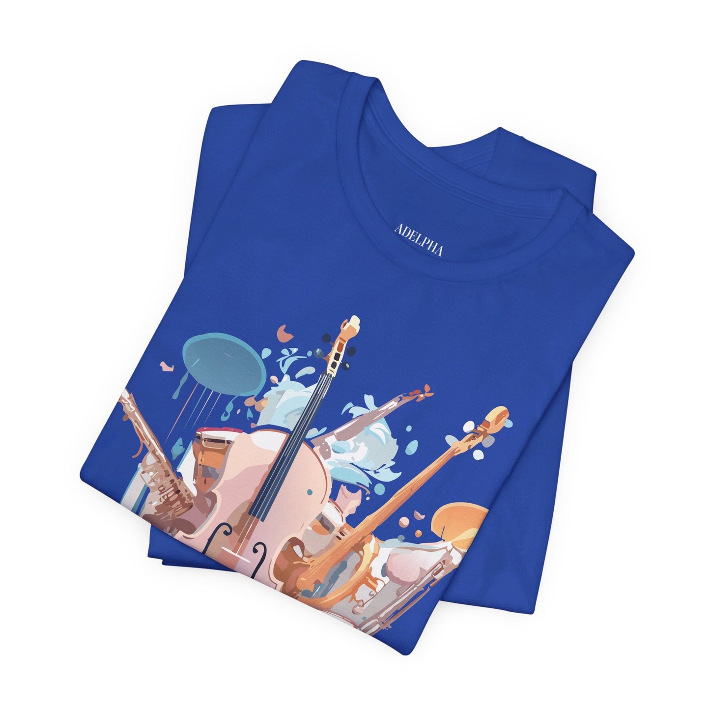 Music Graphic Unisex 100 Cotton Vintage Art with Musical Elements Tee 81
