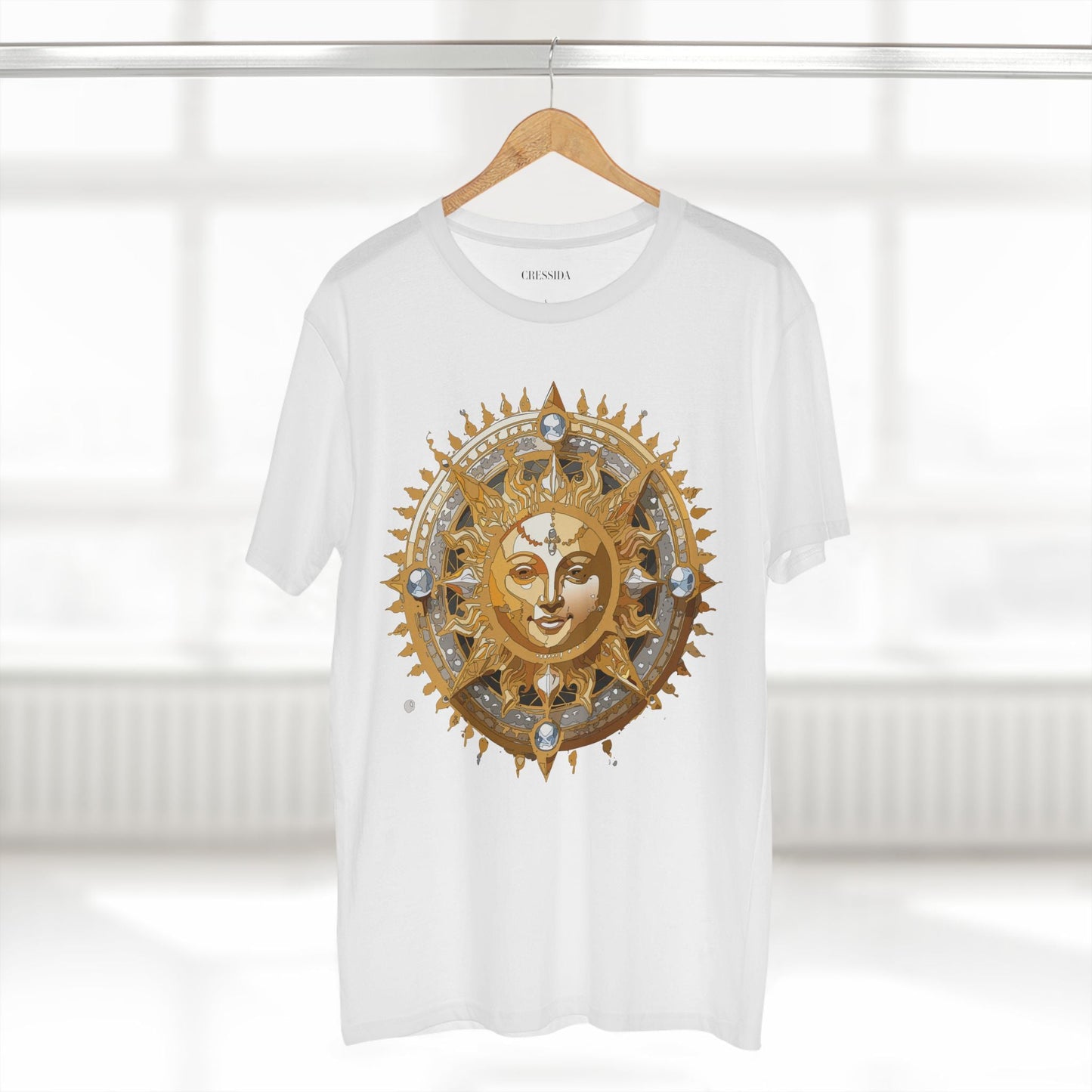 Gold Sun Graphic Unisex 100 Cotton T-Shirt with Golden Art Design 10